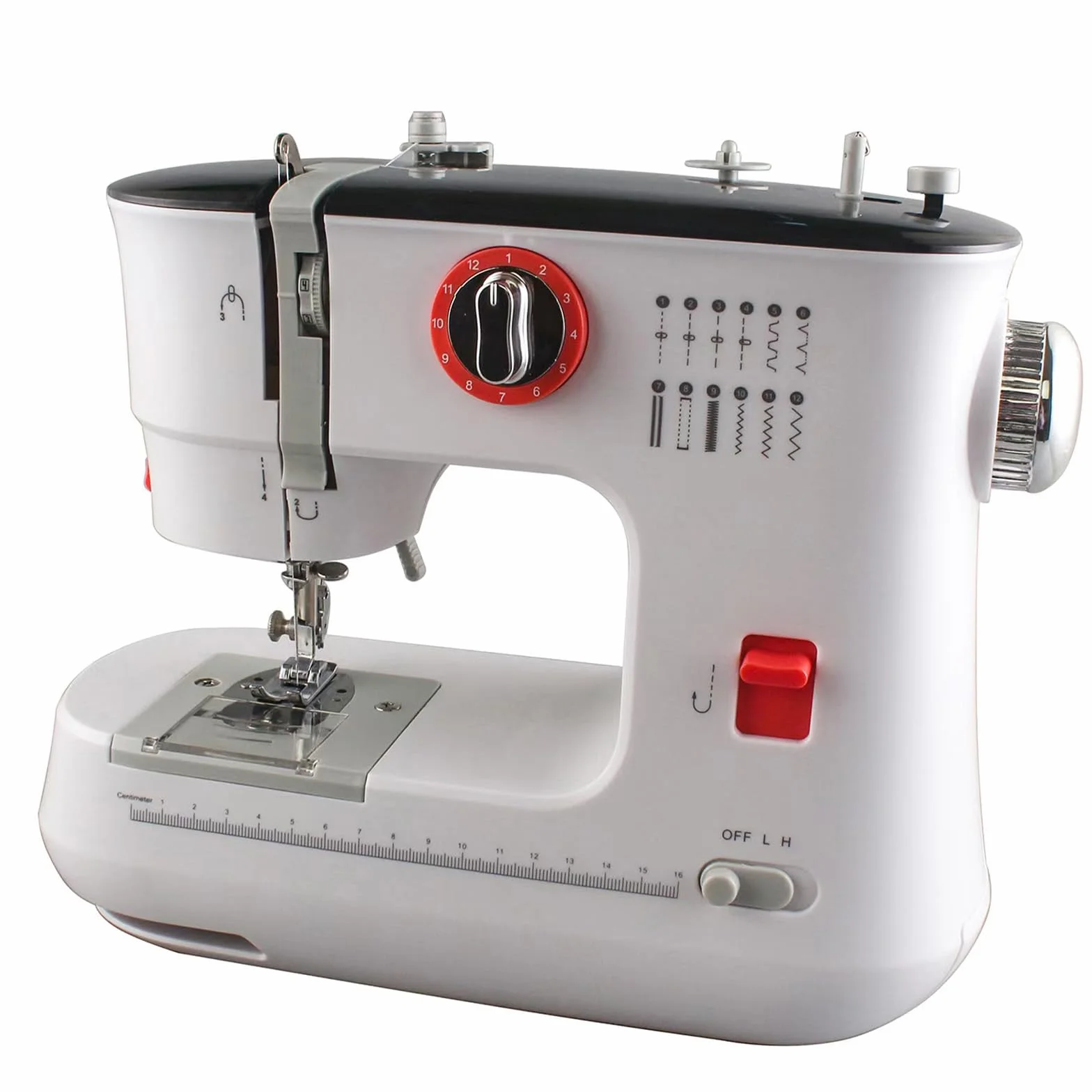 Máquina de coser portátil con pedal de pie, mini herramienta eléctrica de doble aguja, 12 puntadas, para reparación de telas en el hogar y control de velocidad, ideal para proyectos de reparación