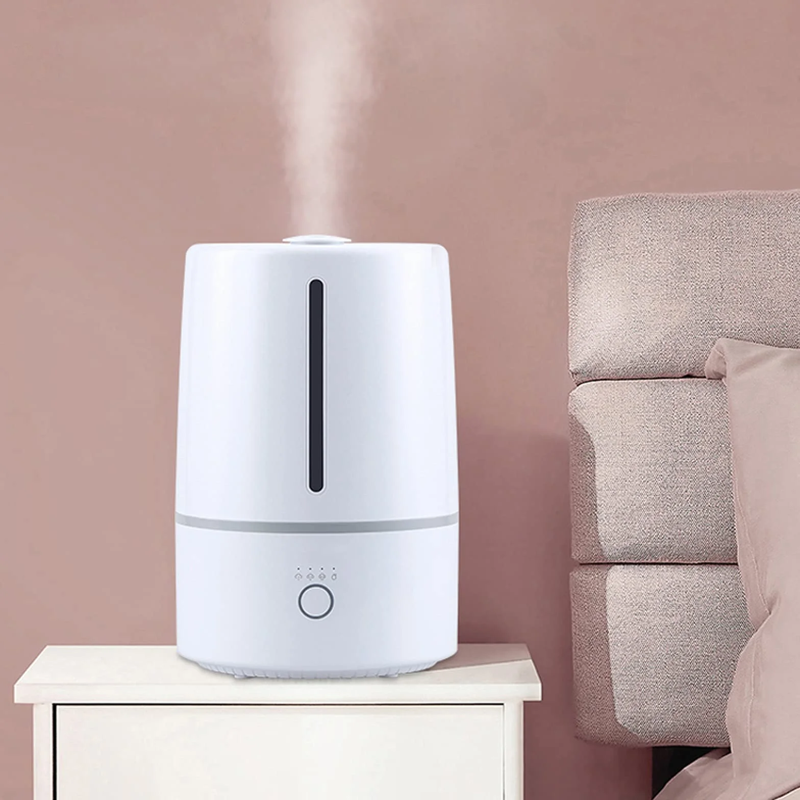 Humidificadores de Aire Humidificador de Niebla Fresco, humidificadores de Aire ultrasónico for bebés de Dormitorio Inicio, Apagado automático, Super Tranquilo Silencioso Humidificadores