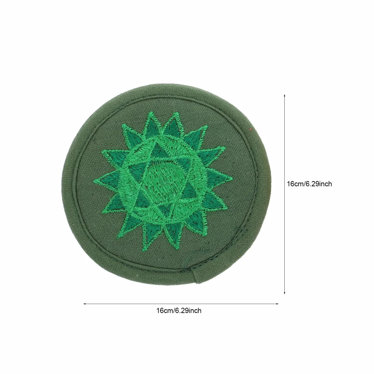 BESTonZON Almohadilla de meditación para cuenco tibetano, base redondeada, bordado, yoga, verde