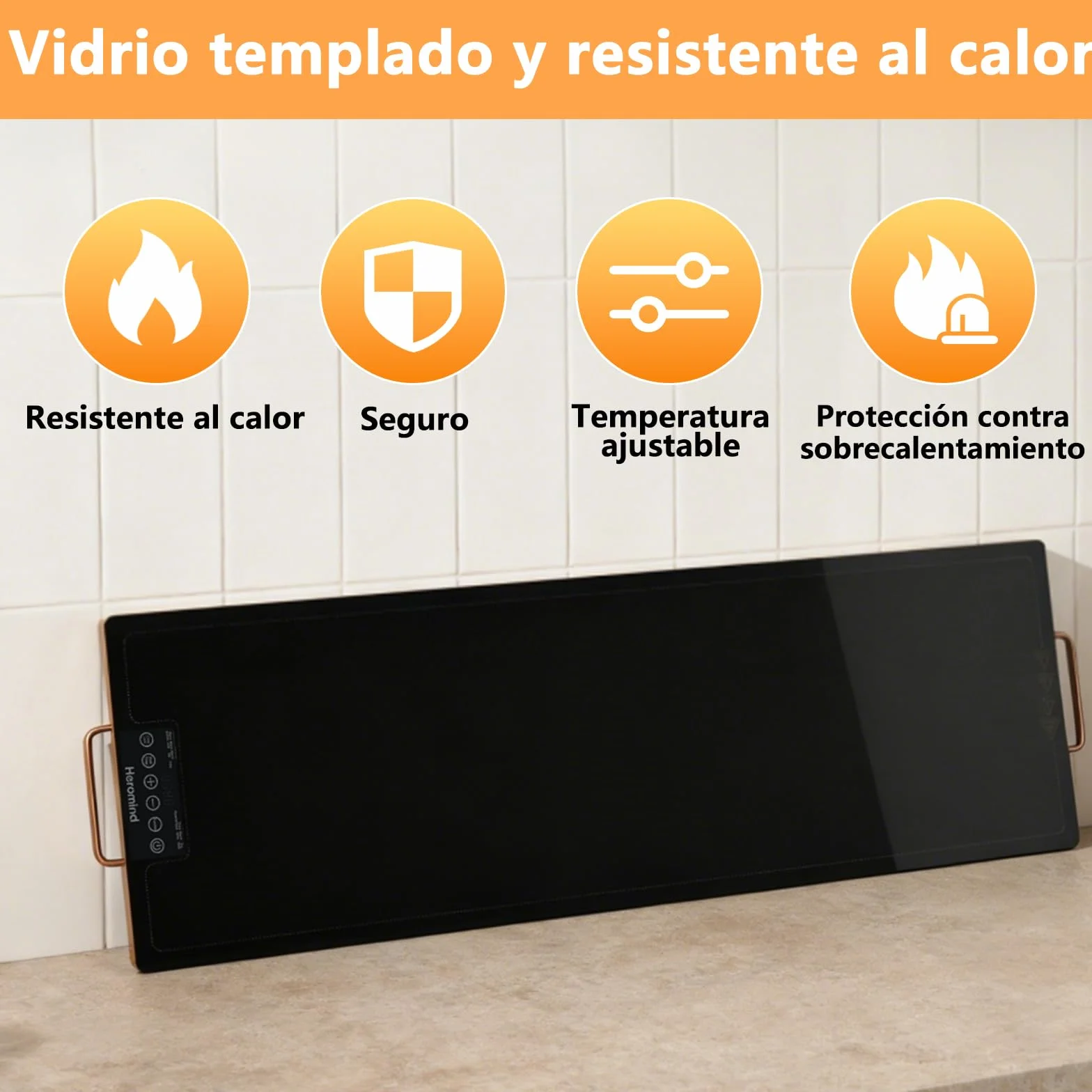 Bandeja de Calentamiento Eléctrico, 100x35cm, 450W Plato Calefactor para Comidas, Mantiene Calientes Platos y Bebidas, Ideal para Restaurantes, Hogar y Buffets
