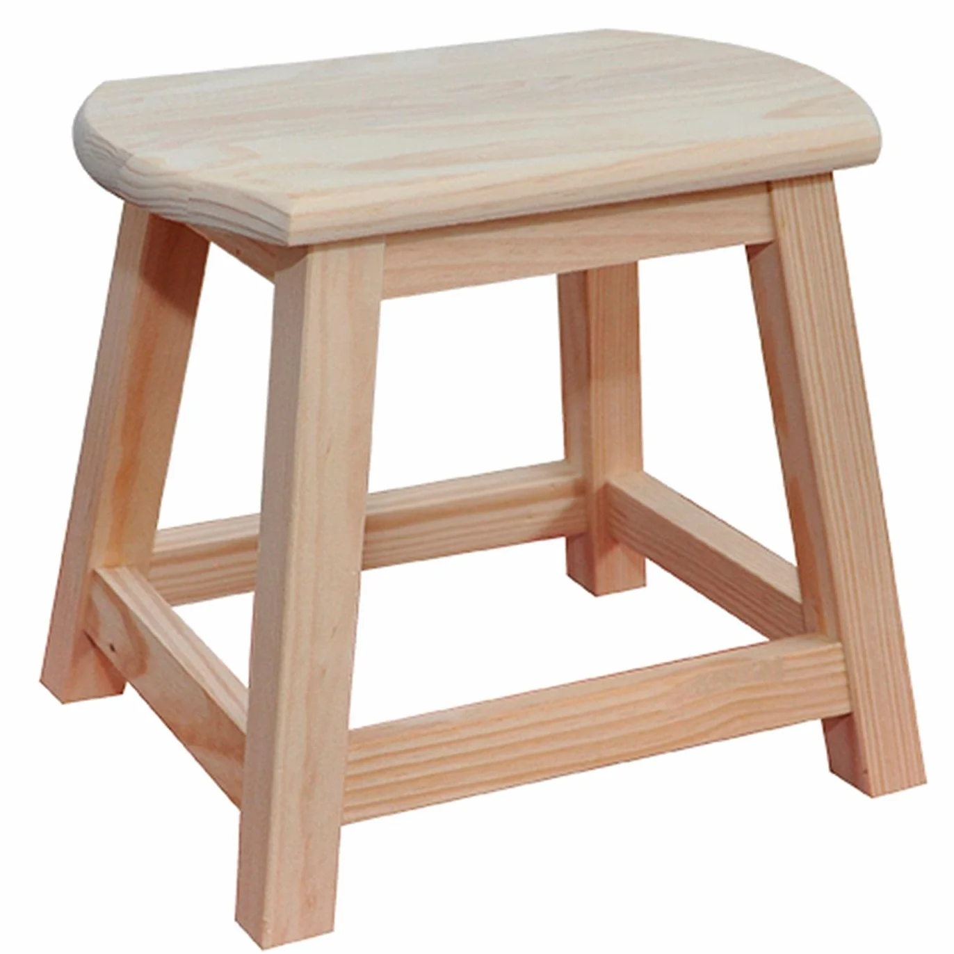 Taburete de Madera Maciza Natural sin Tratar 29,6 x 34,7 x 27 cm