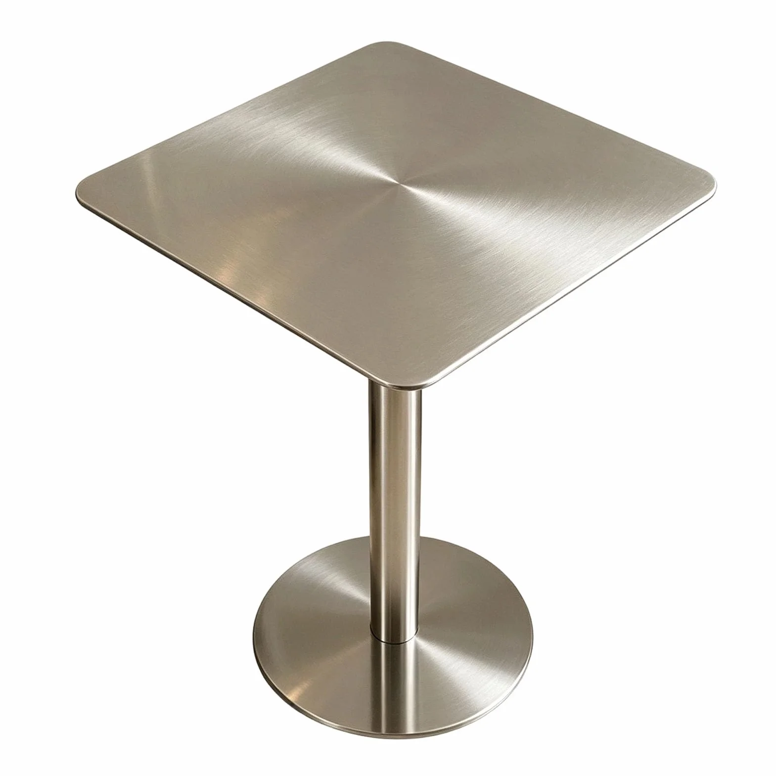 Mesa Cuadrada Moderna de Acero Inoxidable para Bar, bistró, cóctel, Desayuno, Cocina, Bebida, cóctel