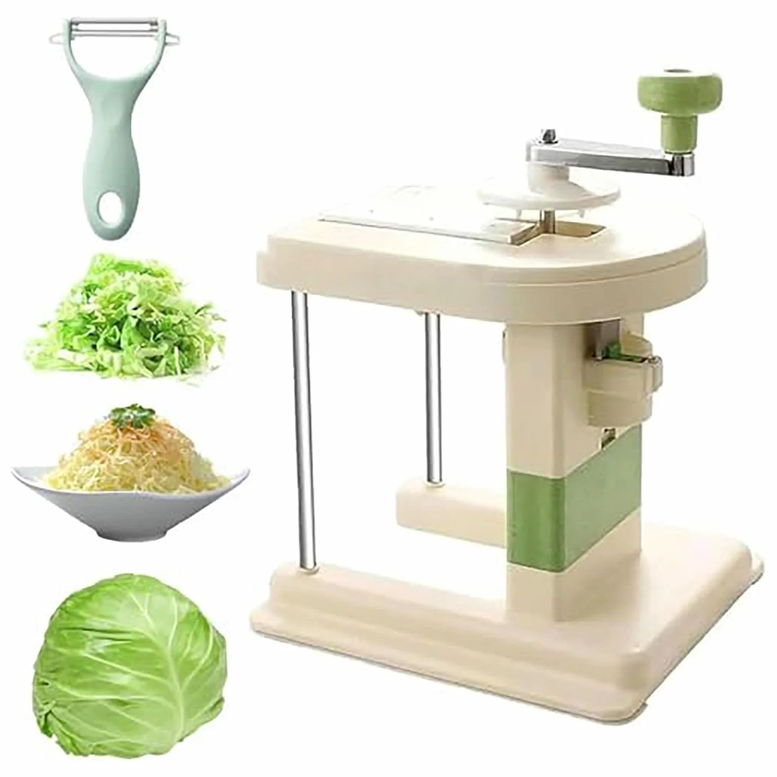 Cortador de Repollo Mandolina Manual Rallador Col Multifuncional Portátil for Picar Chucrut Ensalada Preparación de Verduras Utensilios Cocina