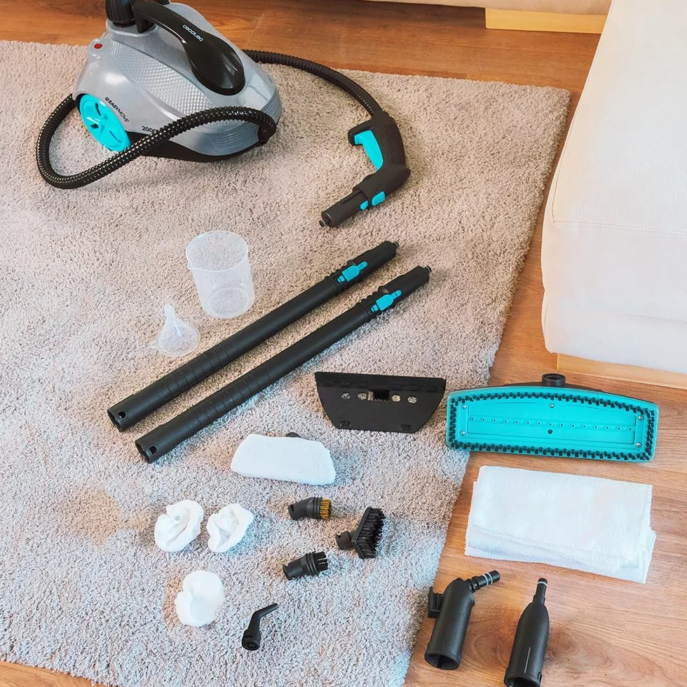 Cecotec Vaporeta de Trineo Hydrosteam 2000 Easyhome Max, 2000 W de potencia, 60 g/min, 5 bares de presión, 7,5 m radio acción, Depósito XXL 2 litros, 150 min ininterrumpidos, kit Accesorios