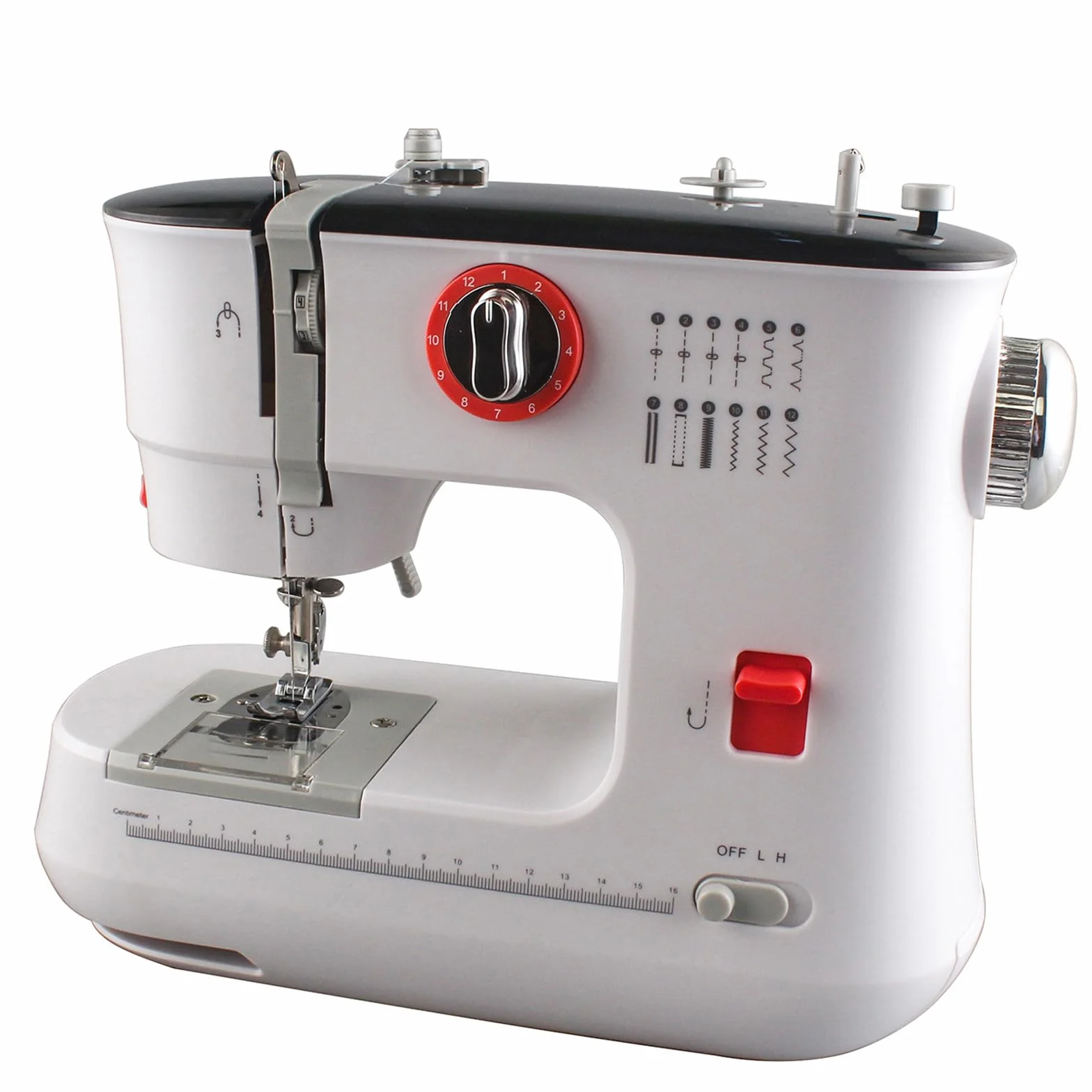 Máquina de Coser Industrial - portátil automático con Costura inversa, 12 Puntos empotrados, manijas de Tela Gruesa, Profesionales y Principiantes