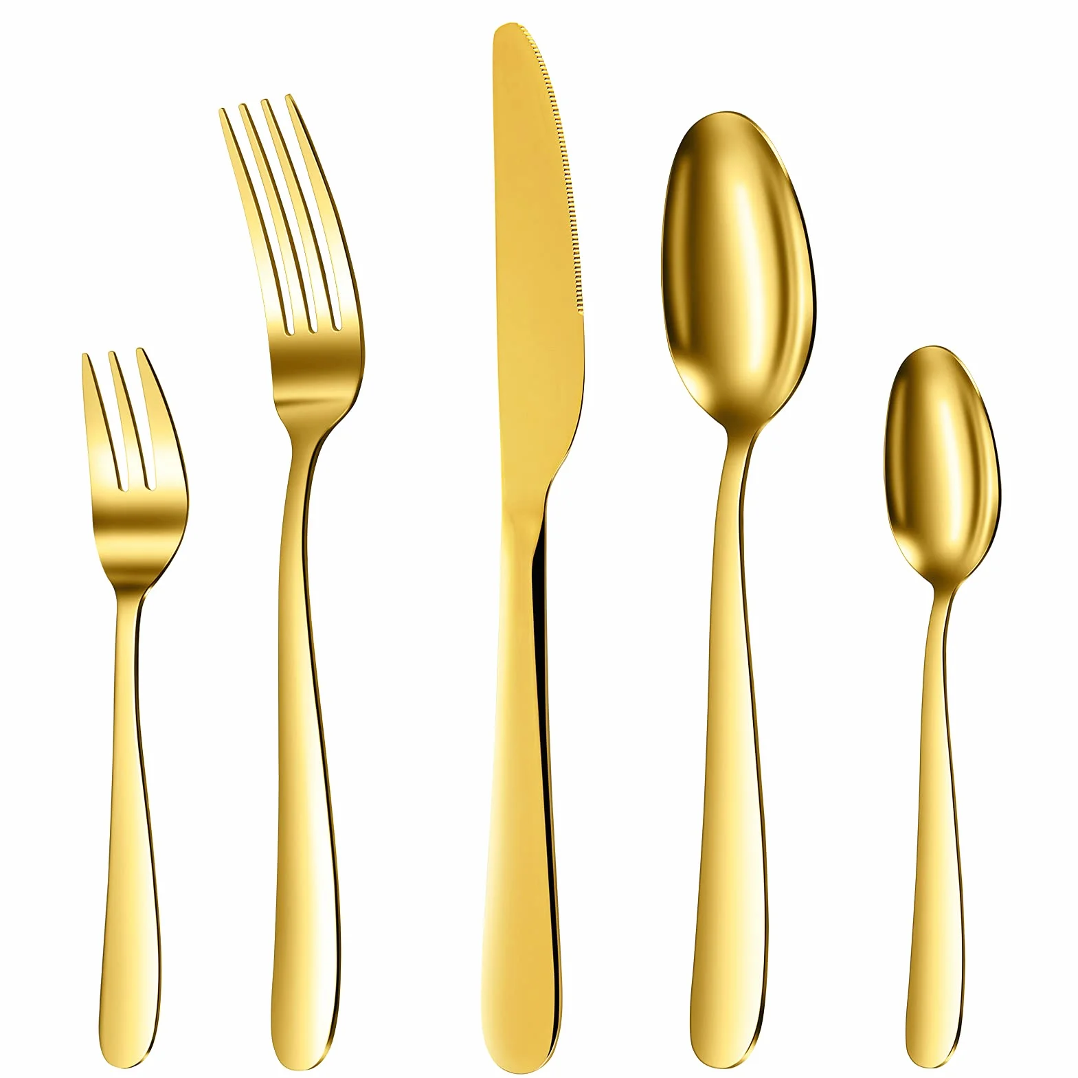 Garvee Set de cubiertos para 12 personas – 60 piezas de acero inoxidable – Incluye cuchillos, tenedores y cucharas – Resistente a la oxidación, apto lavavajillas – Acabado pulido brillante – Ideal