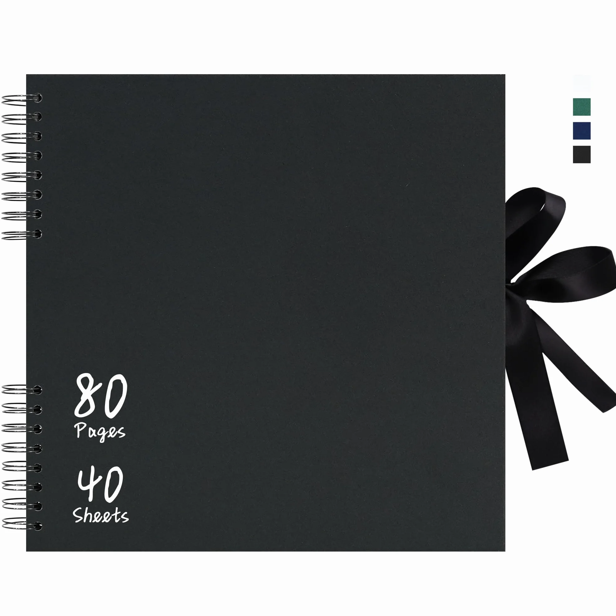 Vienrose Álbum de recortes grande de 12 x 12 pulgadas, álbum de fotos, álbum de recortes de bricolaje, libro de recuerdos de papel kraft grueso negro, álbumes de fotos para parejas, bebés, bodas,