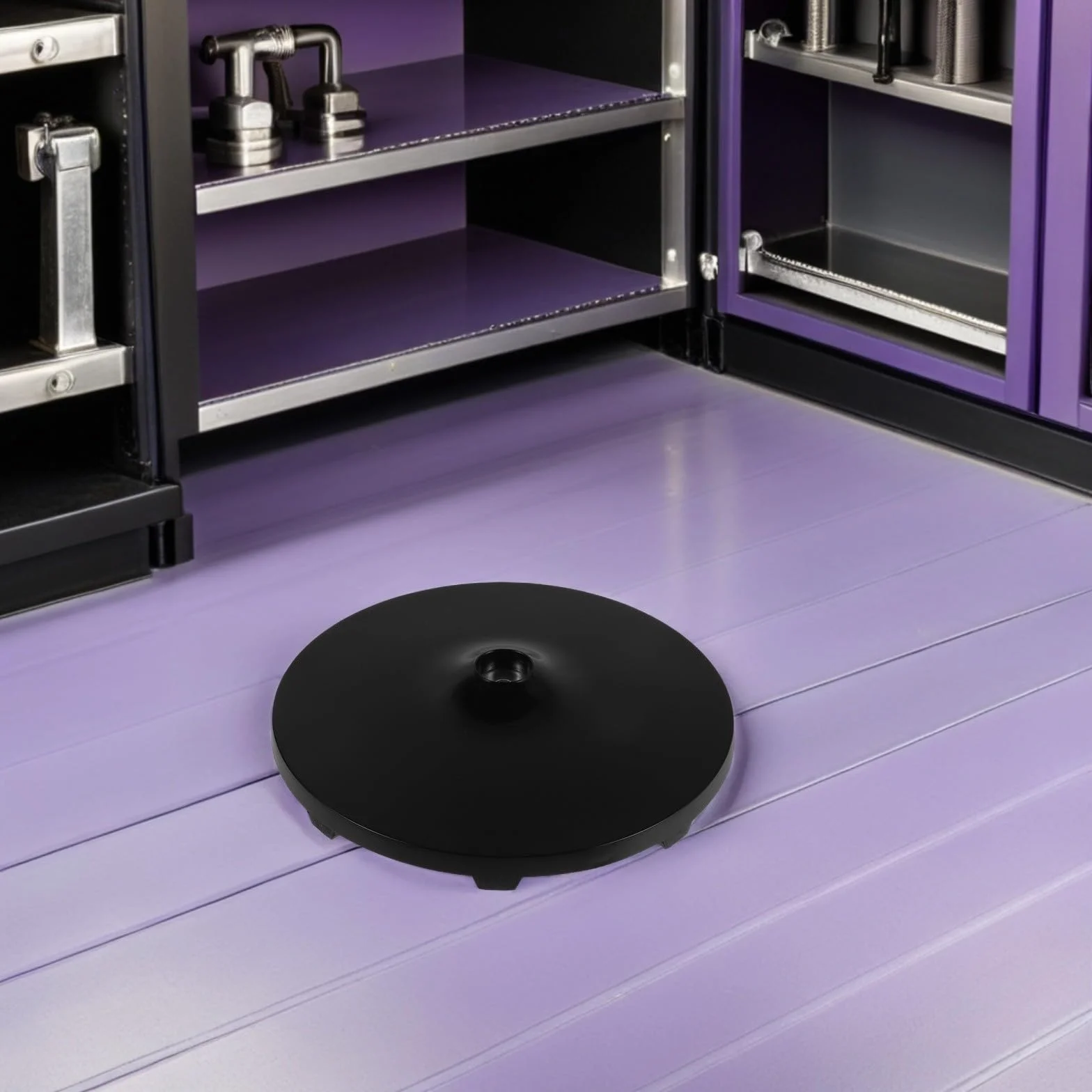 Garneck Base de Ventilador de Pie Negro de Plástico Soporte Estable y Antideslizante para Ventilador de Pie Adecuado en Fiesta Verano y Uso Hogar