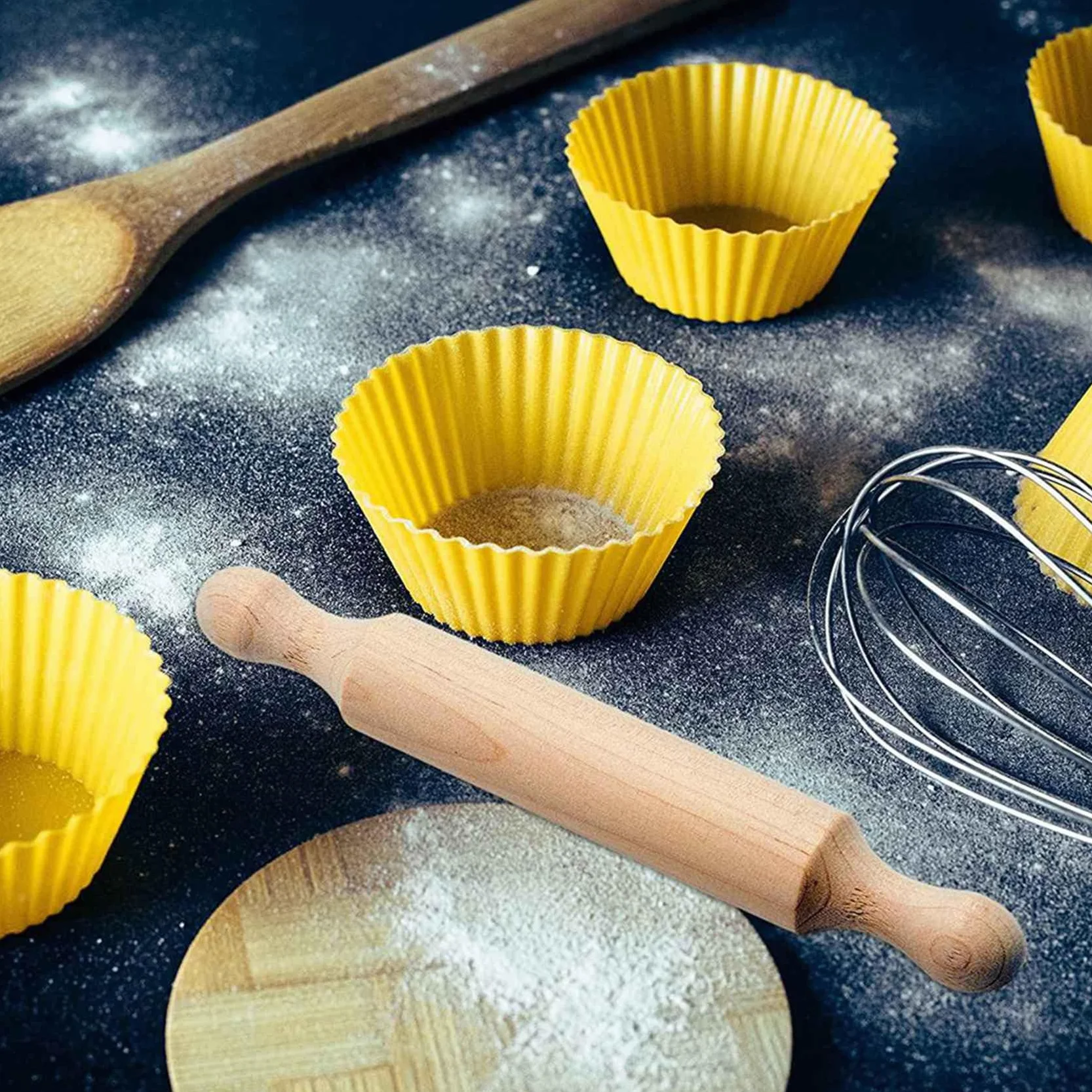 60 Piezas Mini Rodillo de Madera 6 Pulgadas de Rodillo de Cocina para Hornear Rodillo de Masa de Madera Pequeño para Niños Fondant
