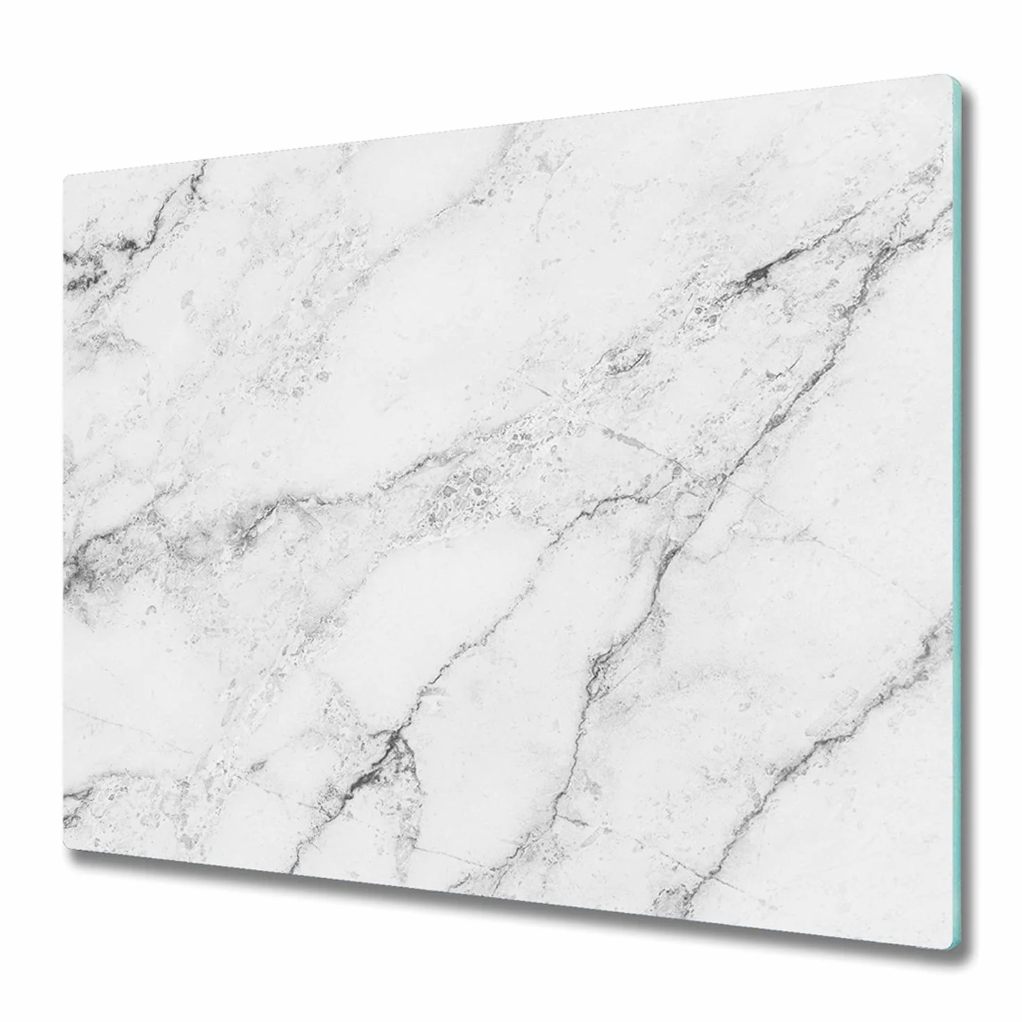 Tulup Tabla De Cortar Cocina 60x52cm - Vidrio Protector De Placa De Induccion - Mármol