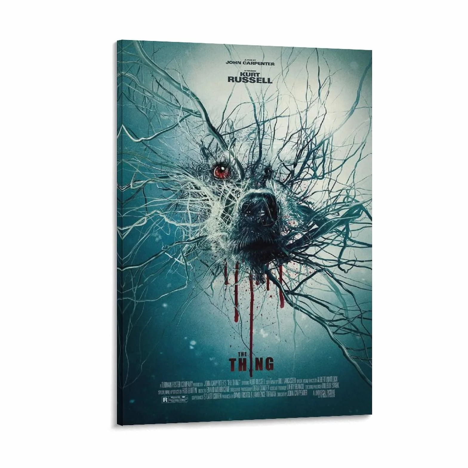 Póster de película de terror The Thing para habitación, póster de arte estético y arte de pared, póster moderno para decoración de dormitorio familiar, 16 x 24 pulgadas (40 x 60 cm)