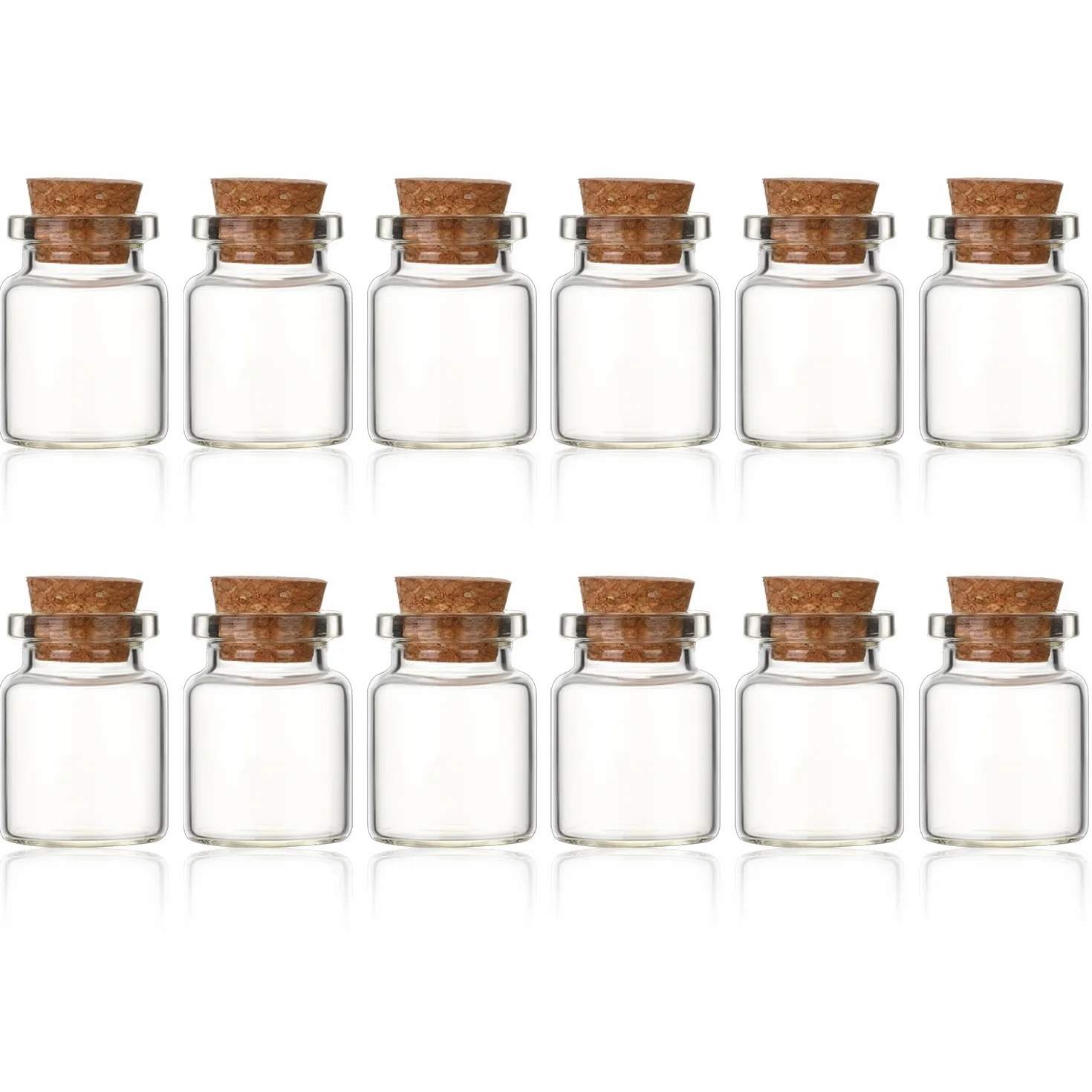 Botellas de vidrio con tapa de corcho 5 ml mini frascos para manualidades decoración