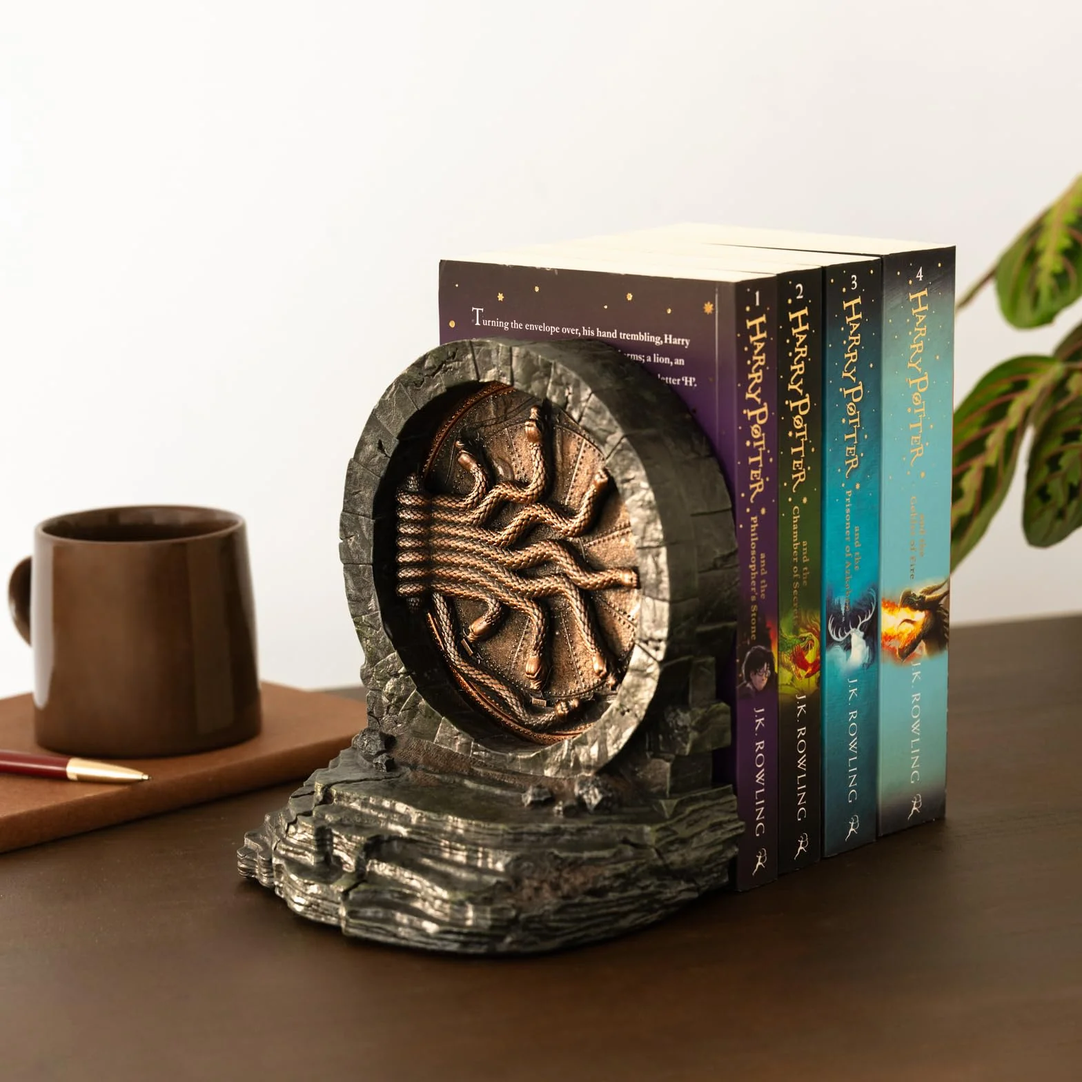 Sujetalibros Harry Potter - Soporte libros : Harry Potter regalos : Harry Potter decoracion Camara de los secretos | Sujetalibros originales : Decoración estanteria libros : Merchandising harry potter