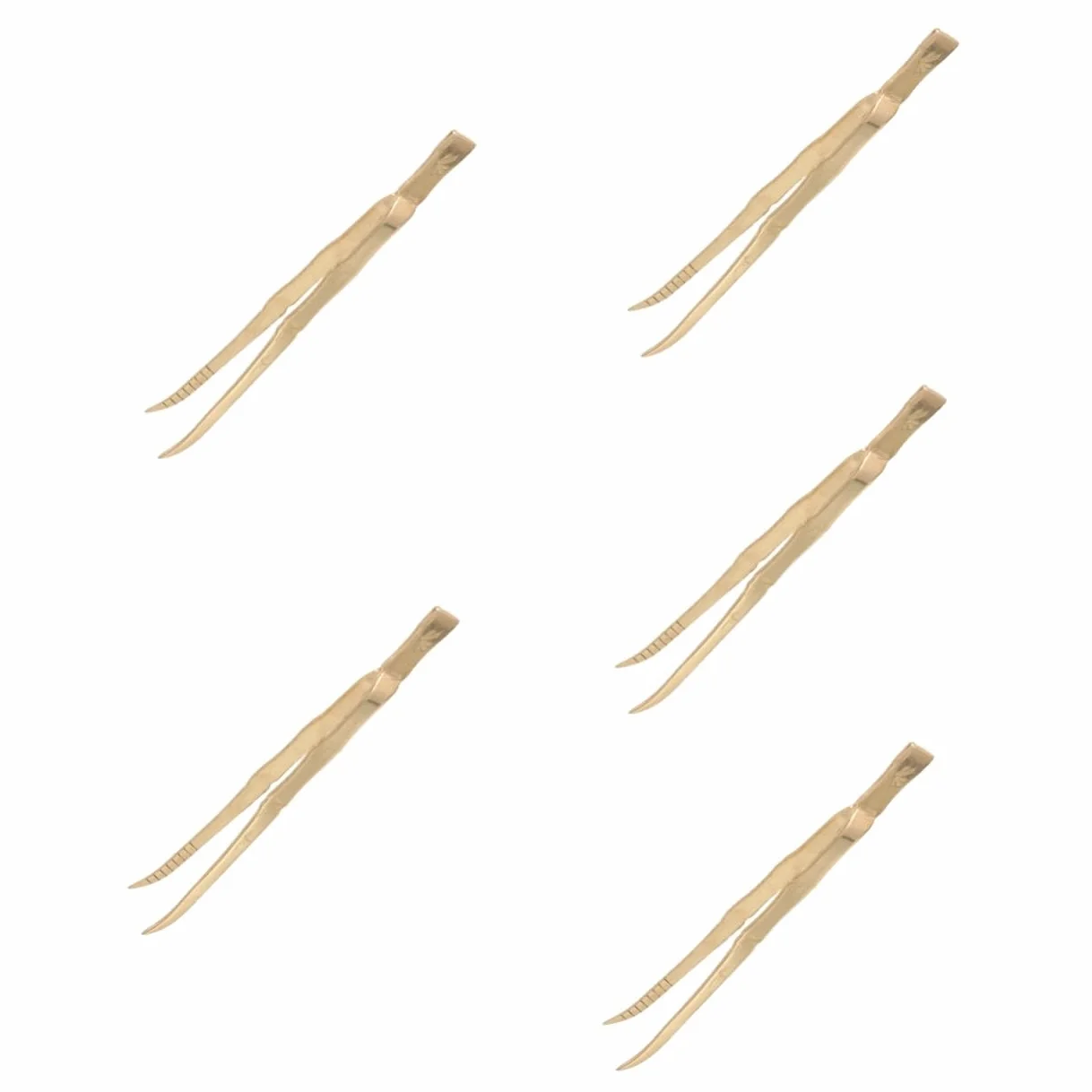 ABOOFAN 5 Piezas Tenazas Quemador quemaforte Incense Holder Pinzas prácticas Pinzas de depilar Herramienta de Agarre Alargada Herramientas de carbón Accesorios de Incienso latón Golden