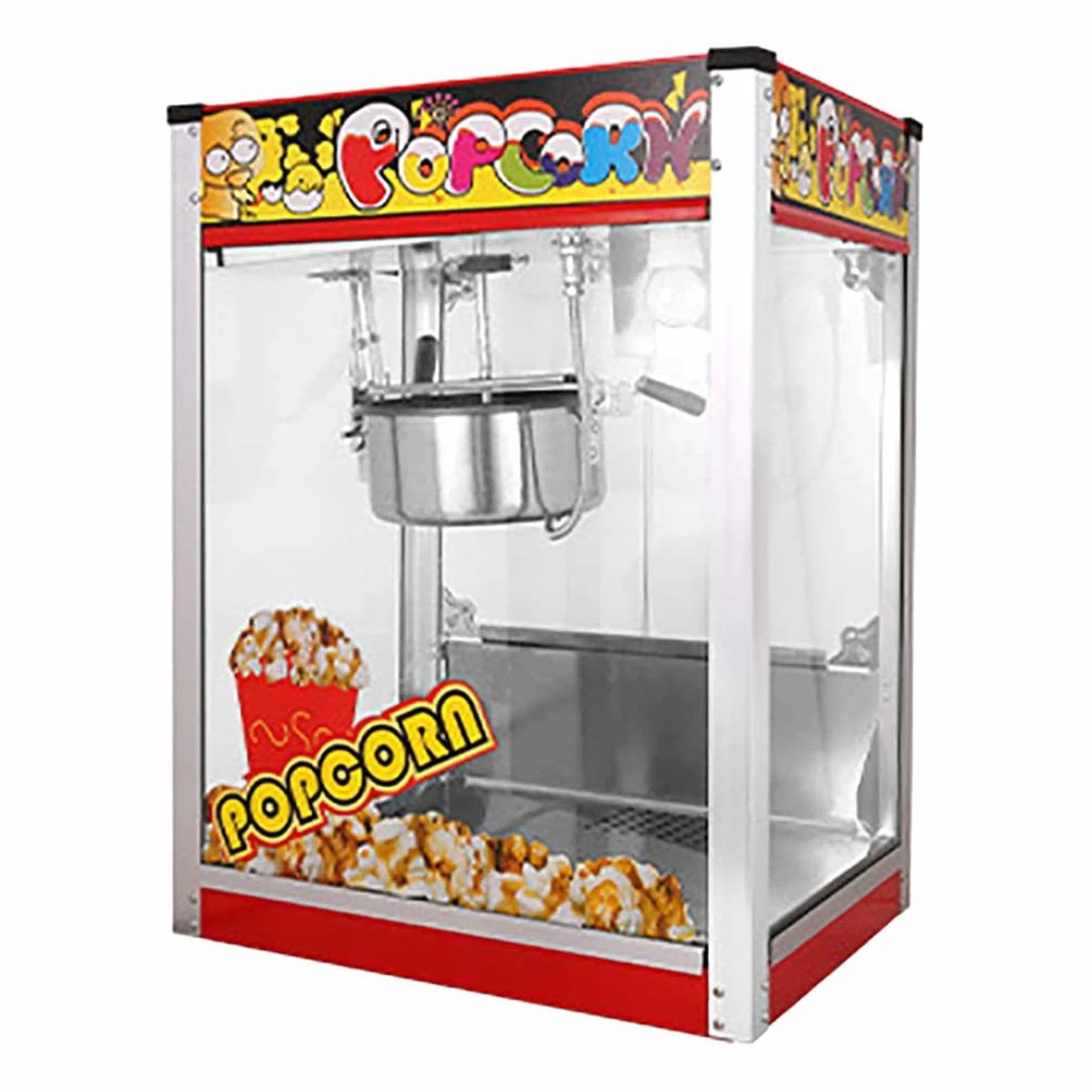 Máquina de Palomitas de maíz de Estilo Comercial, máquina de Palomitas de maíz eléctrica de 1300 W, Gran Capacidad, Temperatura Constante Inteligente