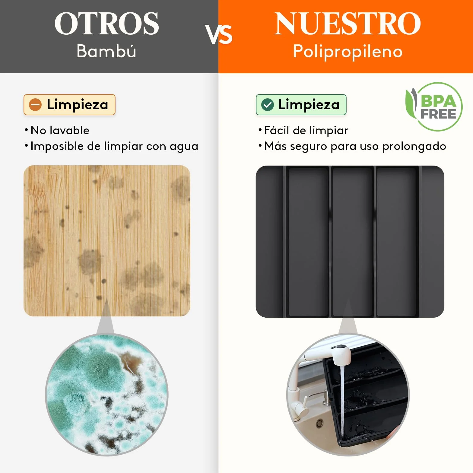 Lifewit Organizador de Cajones Expandible para Cocina, Ajustable 38-57 cm, Negro