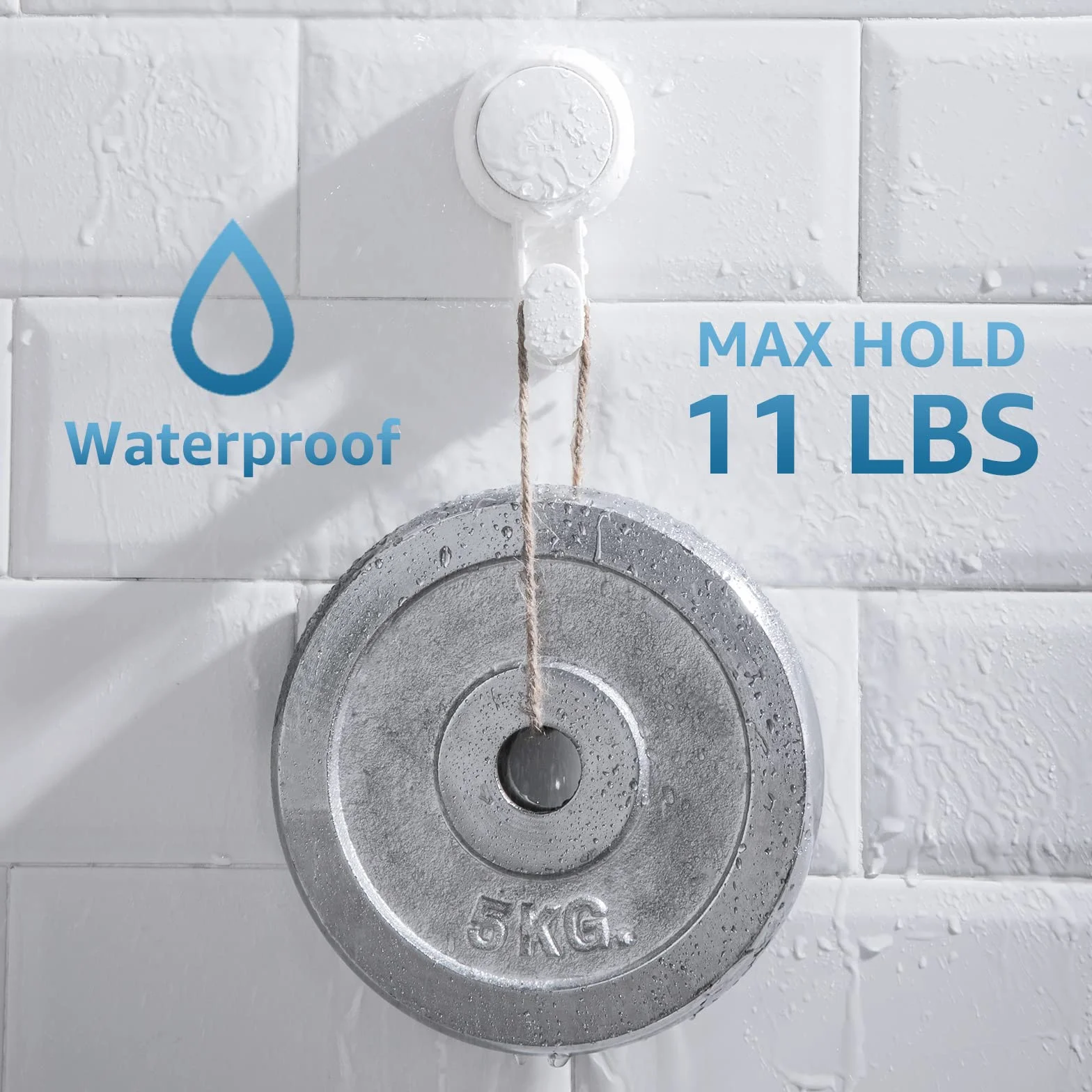 TAILI Gancho con Ventosa Juego de 4 Piezas 5 kg por Pieza Giratorio 360 Grados Resistente al Agua y al Aceite