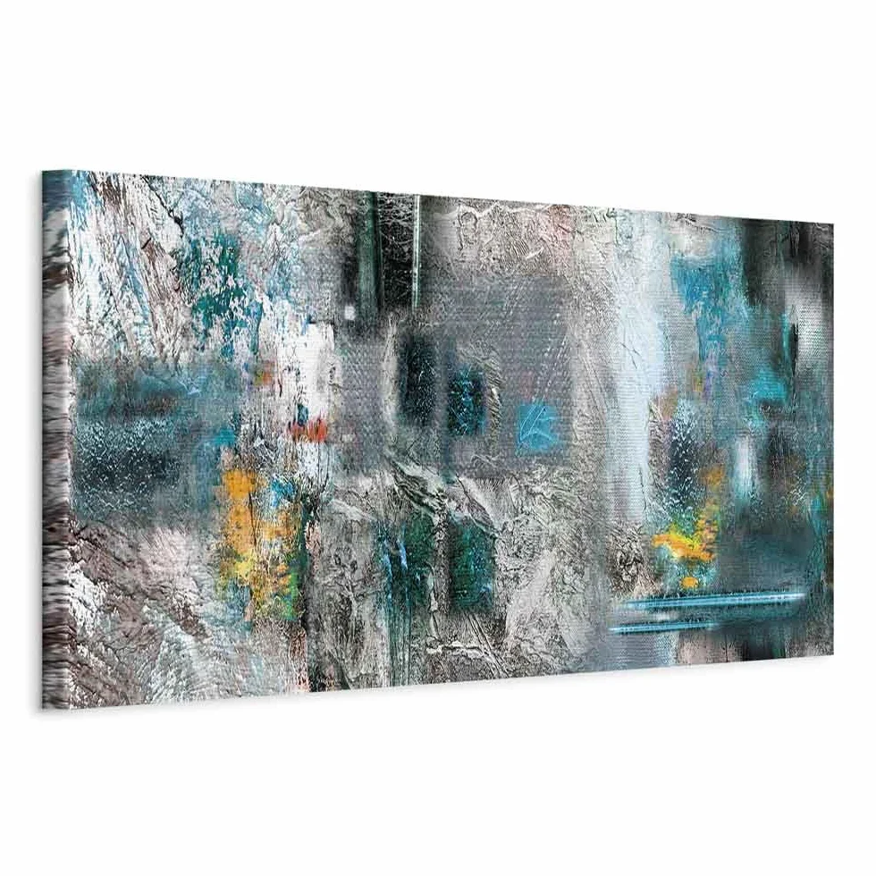 Cuadros B&D XXL - Cuadro en Lienzo Abstracto 150x50 cm 1 pieza impresión en material tejido no tejido cuadro de pared impresión artística fotografía imagen gráfica Como Pintado Colorido a-A-0262-b-d