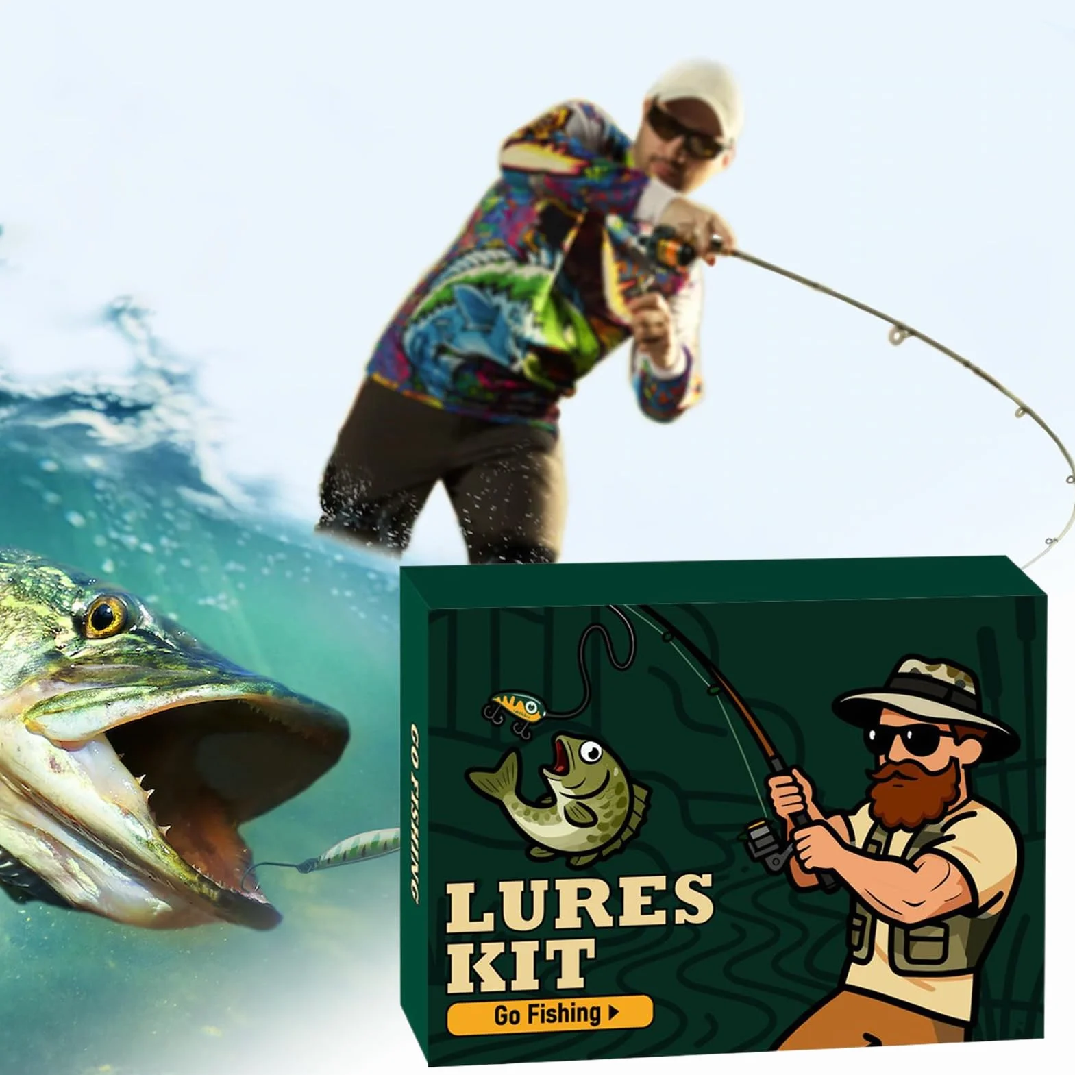 Calendario De Adviento Para Pesca Accesorios Reutilizables De Pesca 24 Días | Calendario De Adviento Con Señuelos De Pesca Para Pescadores Adultos Chicos Adolescente
