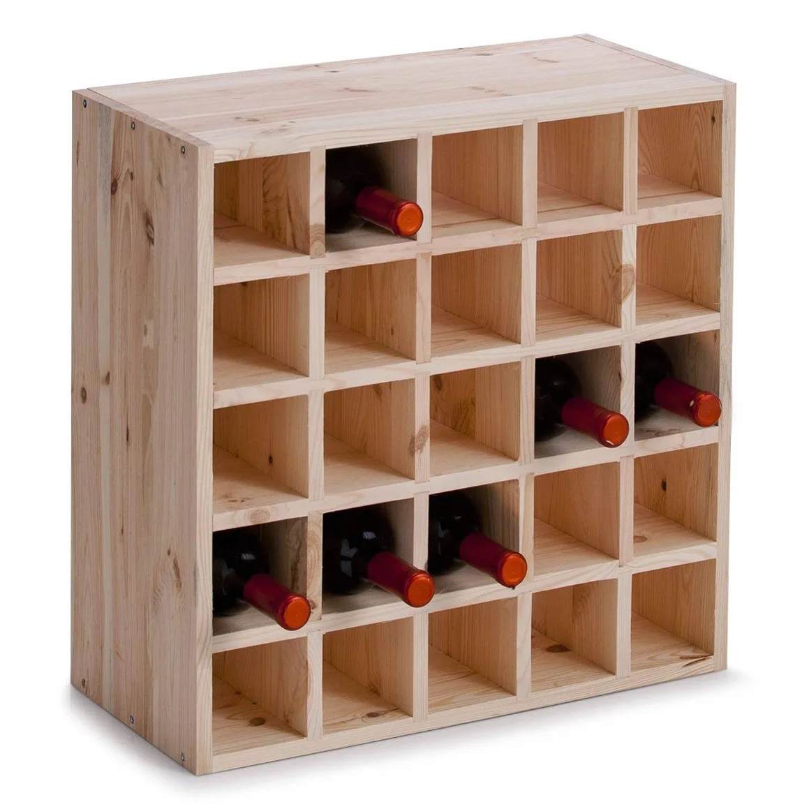 Zeller 13172 Botellero, Madera, Marrón, 52x25x52 cm