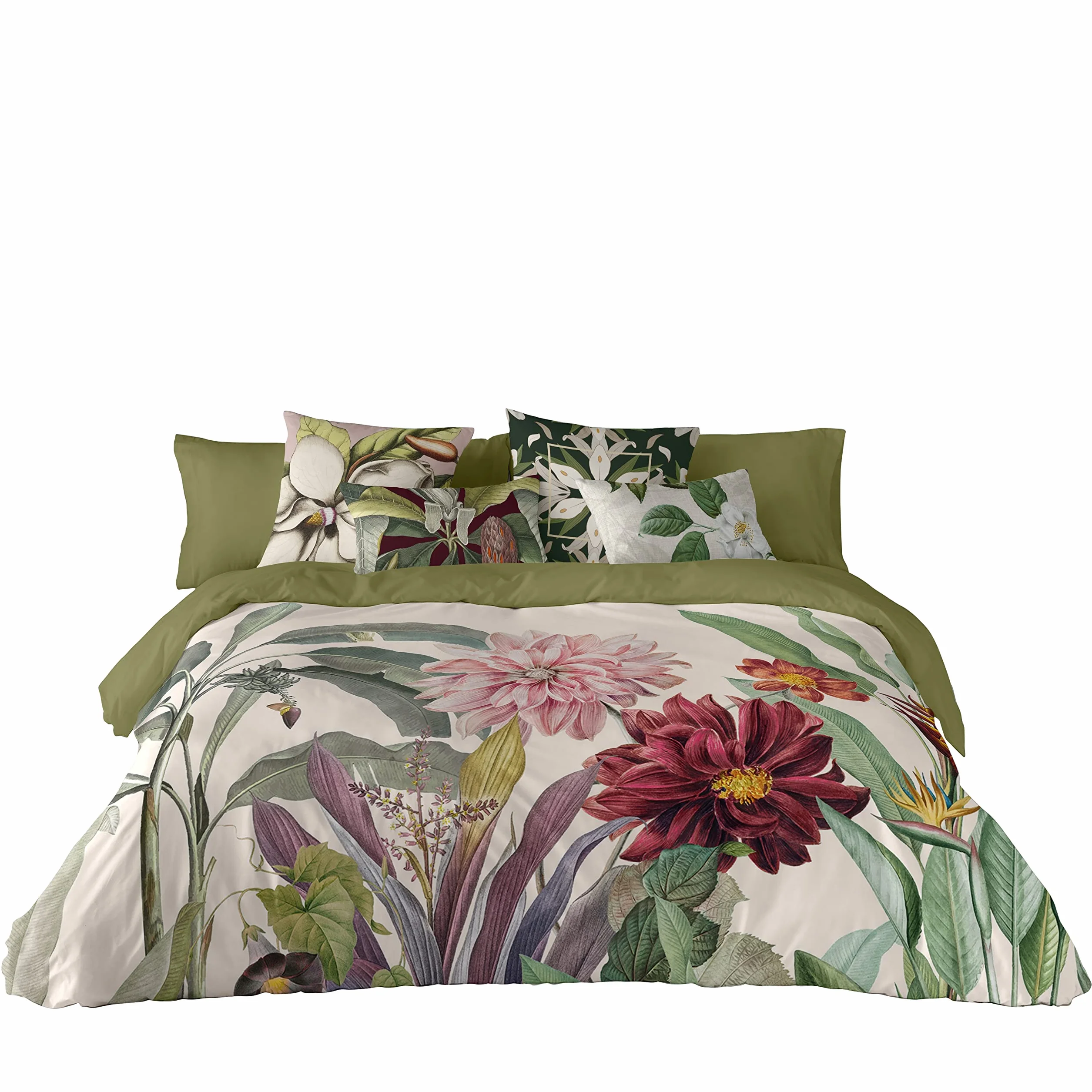 NATURALS Funda Nórdica Cama 150 Mirelle, Funda de 100% Algodón Suave para Edredrón 240x220 cm con 2 Fundas para Almohada 45x90 cm (3 Piezas)