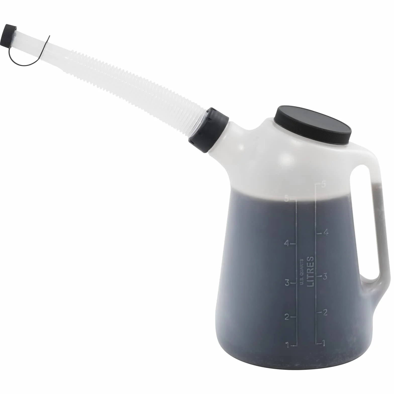 HASKYY Jarra Medidora Aceite Agua 5 L Blanco