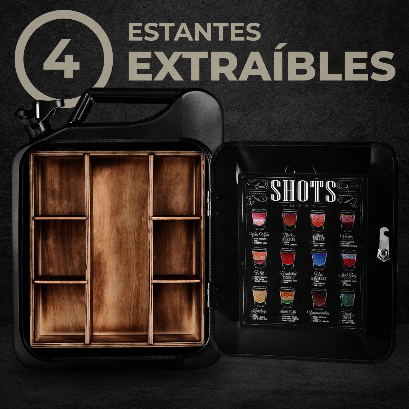 Maverton Whisky Mini Bar Cabinet 20 l - Gabinete de Bar Personalizado con Clave - Compacto para Viajes- Regalos Originales para Hombre Padre Amigo Abuelo Marido Jefe Día del Padre