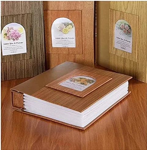 Álbum de Fotos, álbum de Fotos de 6 Pulgadas, álbum de graduación para Estudiantes y Parejas, clásico, con Vetas de Madera (Color: n.º 1)