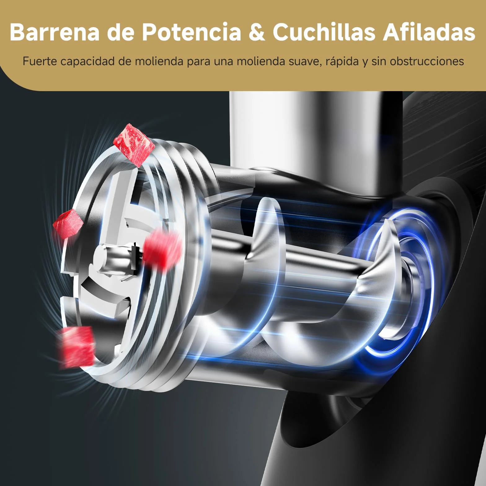 AAOBOSI Picadora de Carne, 4-En-1 Picadora de Carne Eléctrica [2800W Max] con 3 Cuchillas para Cortar, 2 Cuchillas para Desmenuzar, 3 Platos, Rellenador de Salchichas, Kit Kubbe, Acero Inoxidable