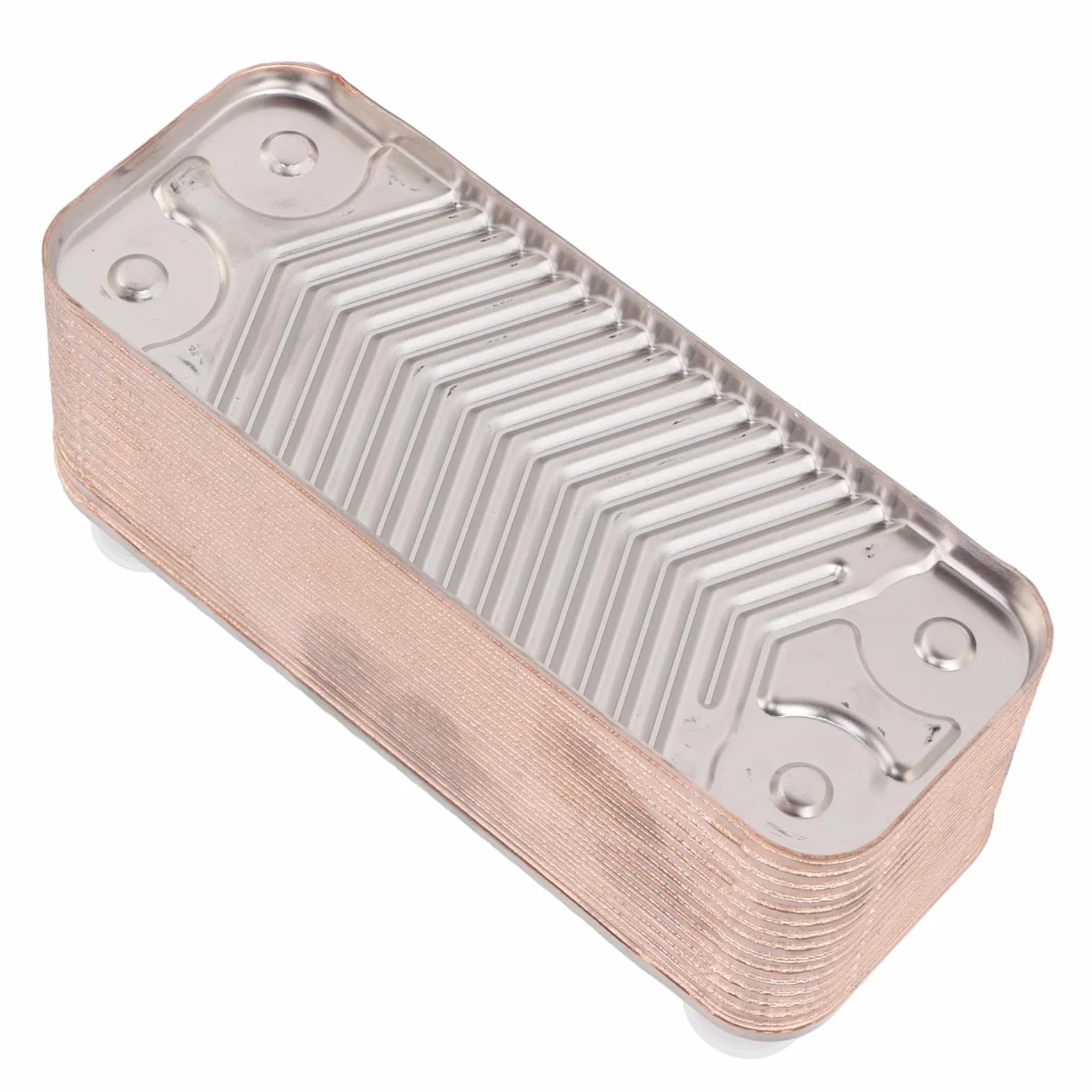 Enfriador de Mosto de 30 Placas, Intercambiador de Calor de Acero Inoxidable de Alta Eficiencia Enfriador de Contraflujo Herramienta de Enfriamiento de Cerveza con Rosca Npt 1/2 Pulgada