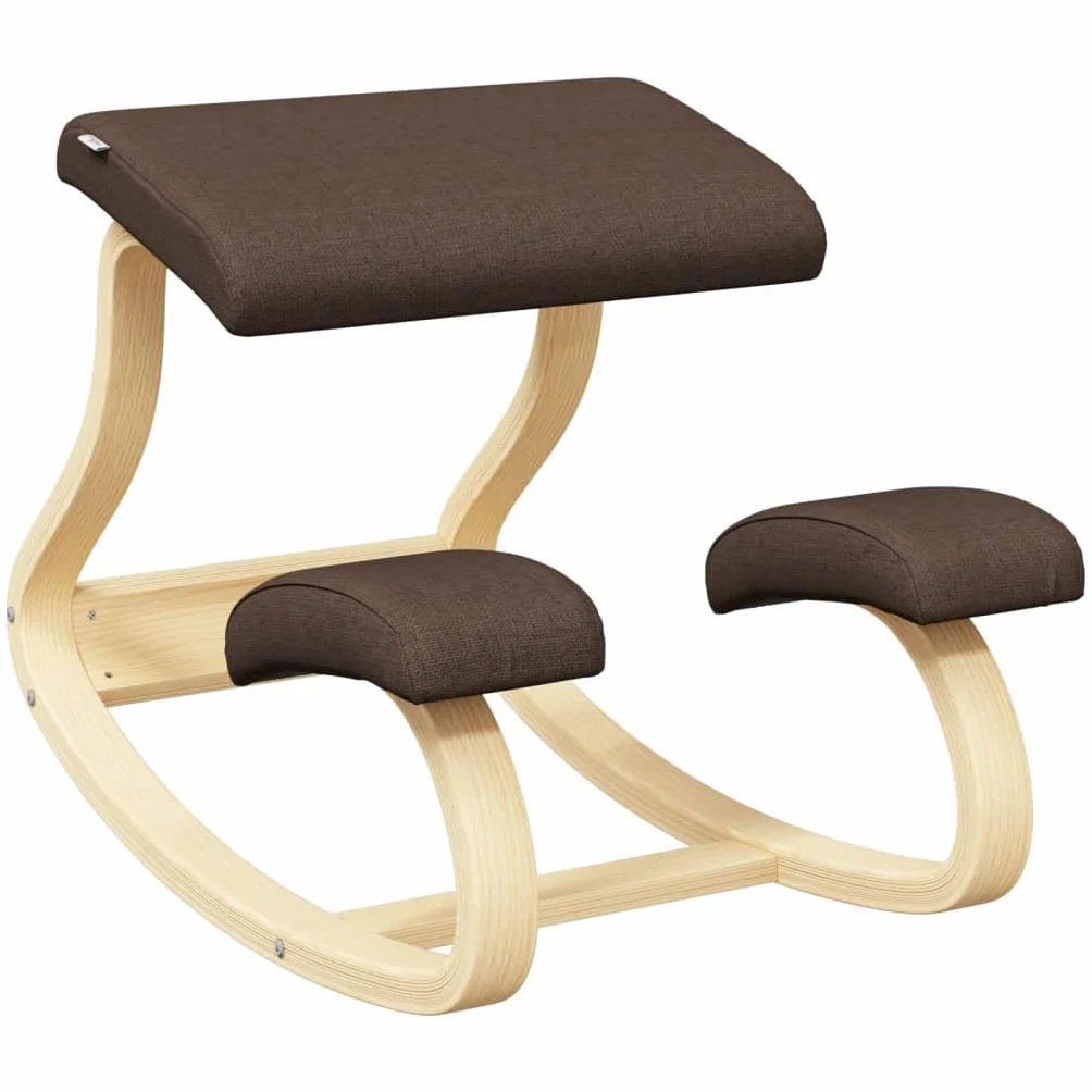 vidaXL Taburete de Rodillas, Silla Ergonómica para Rodillas, Mecedora Acolchada, Silla para Dormitorio Salón Oficina, Madera Contrachapada de Abedul