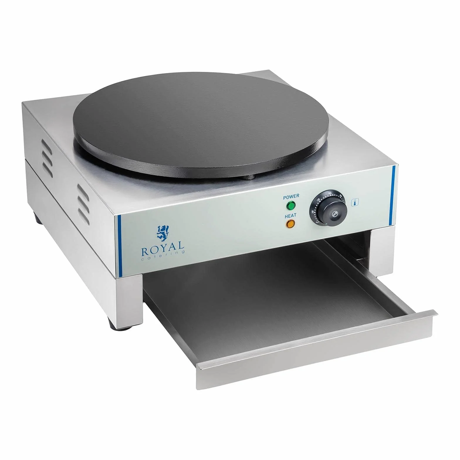 Royal Catering - RCEC-3000-E - Crepera - 40 cm - Potencia: 1 x 3000 Watt