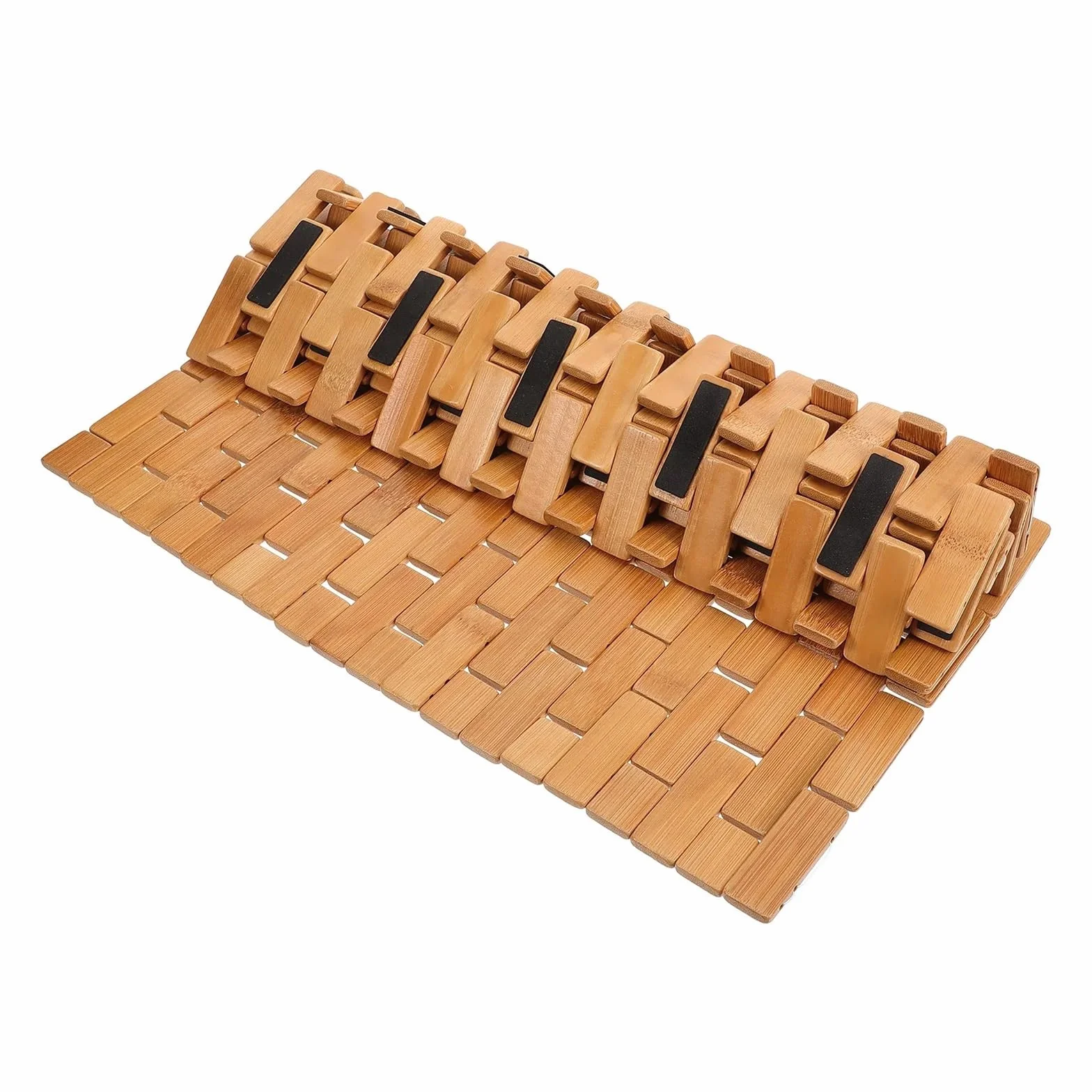 Alfombrilla de baño de Madera Alfombra de baño Piso Ducha Antideslizante | Bañera Baño Antideslizante Cuadrado Habitación Minimalista Dormitorio