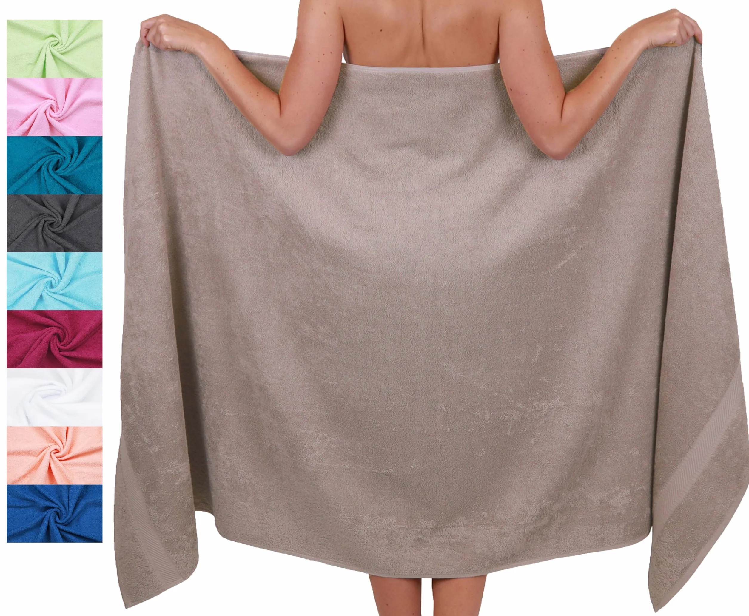 Betz Toalla de baño XXL Palermo 100% algodón 100x200 cm Gris Piedra