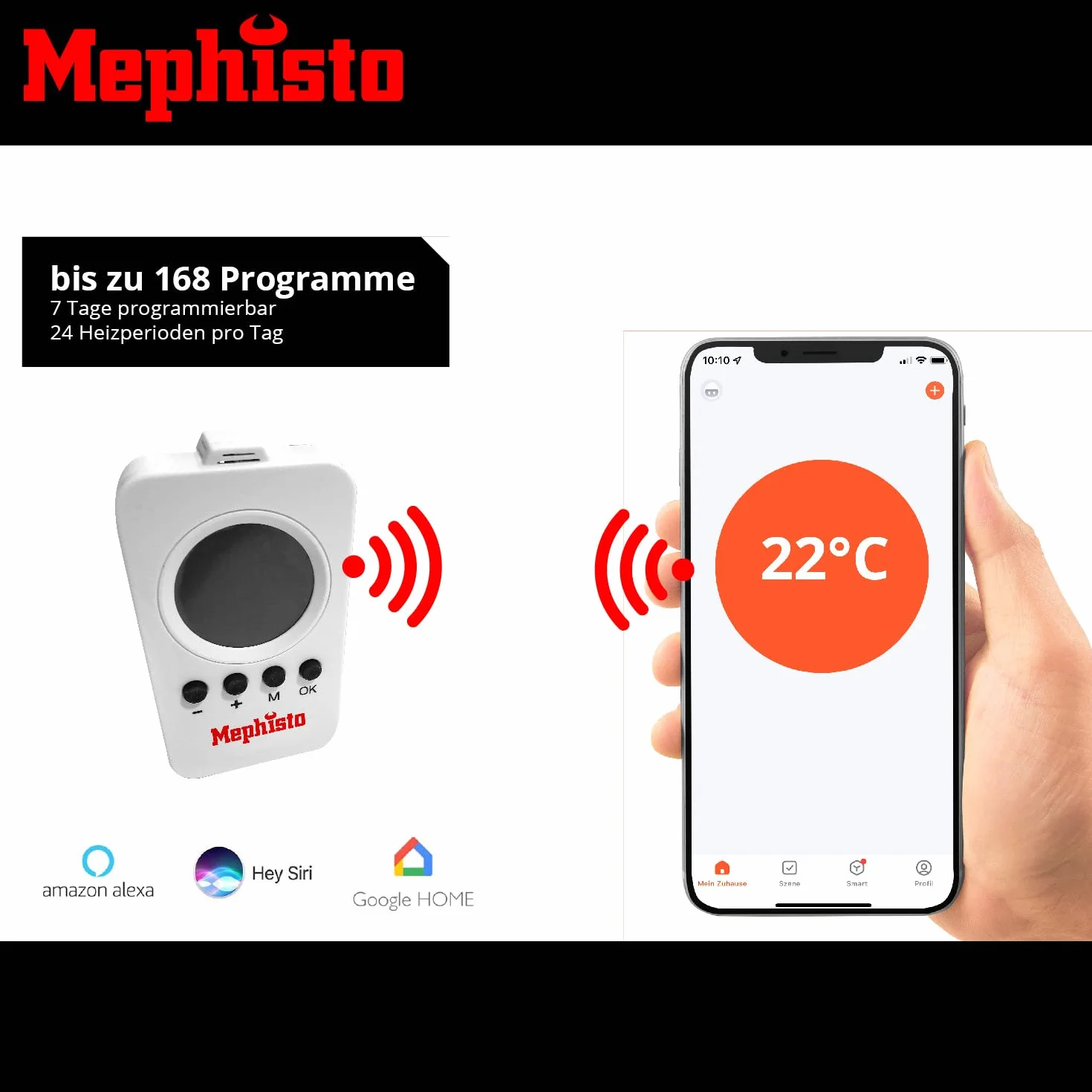 Mephisto Calefacción por infrarrojos, calefacción de pared y techo, ahorro de energía, calefacción eléctrica, incluye control remoto y termostato, control de aplicaciones Wi-Fi 300-1200 W, potencia en