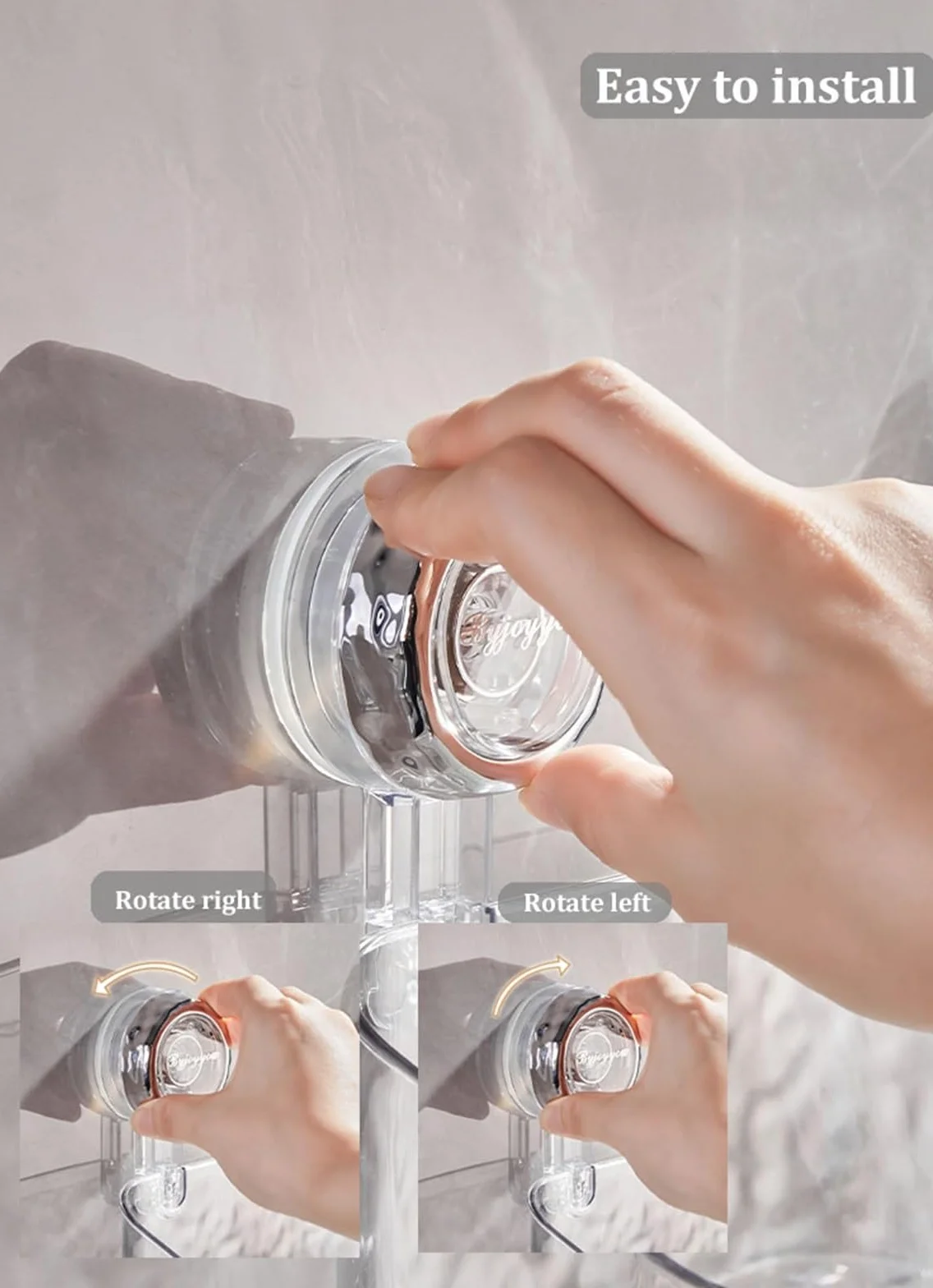 Estante de baño con ventosa, organizador de pared transparente sin taladro, para ducha, cocina y baño, estante de ducha impermeable para jabón, champú y cepillo de dientes