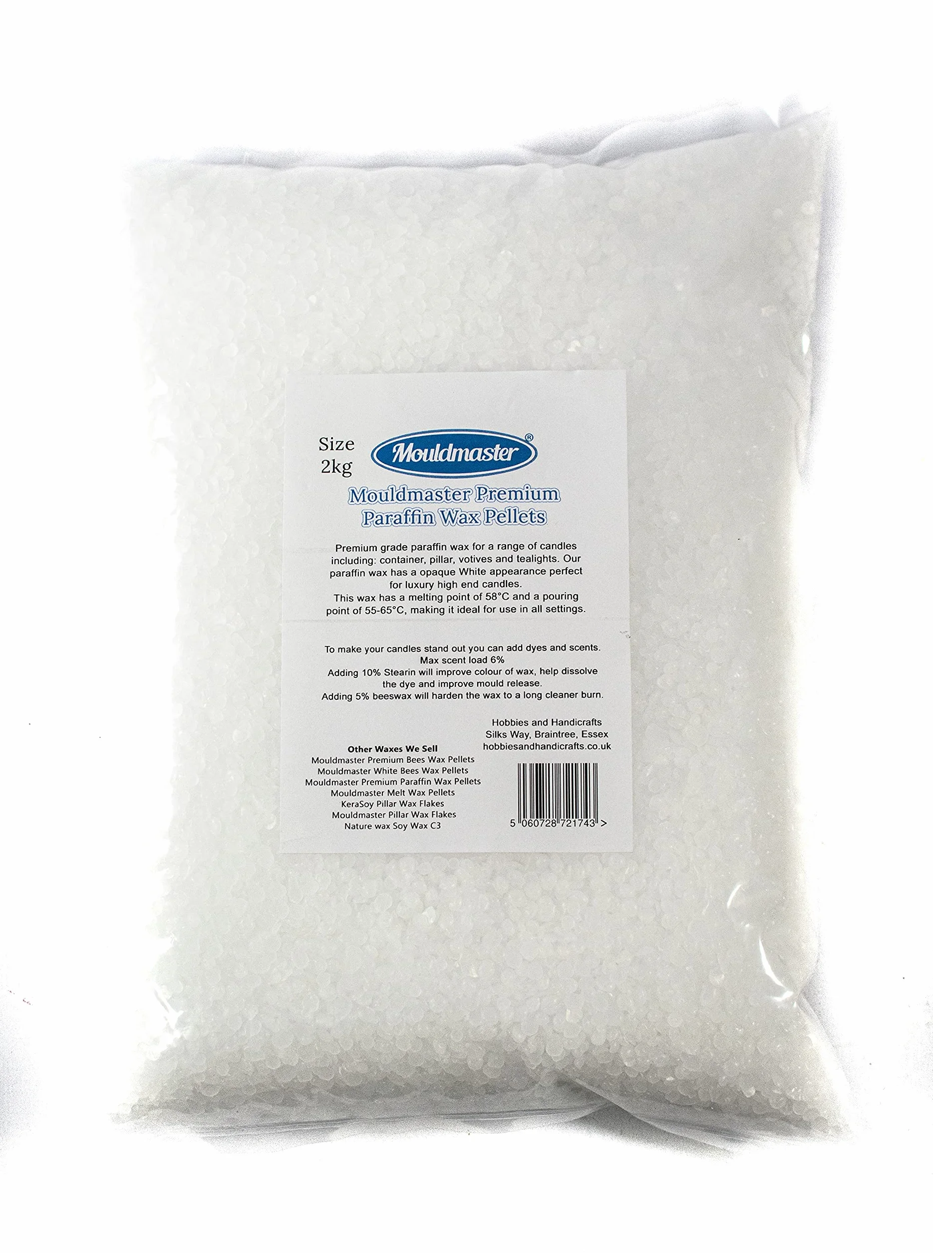 Mouldmaster Cera de parafina, translúcida, 2 kg