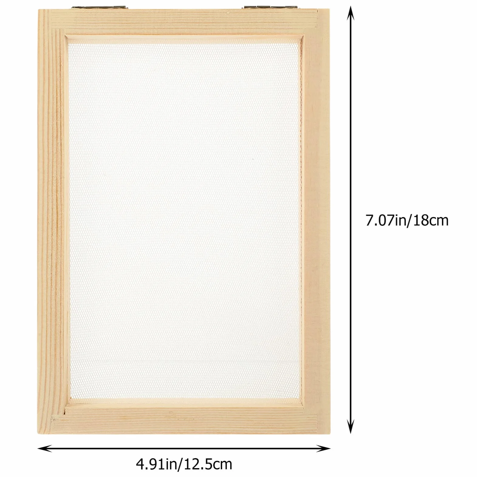 DEARMAMY Marco de Madera para Fabricación de Papel Reciclado 7.08x4.92 Pulgadas Kit de Manualidades con Malla Resistente