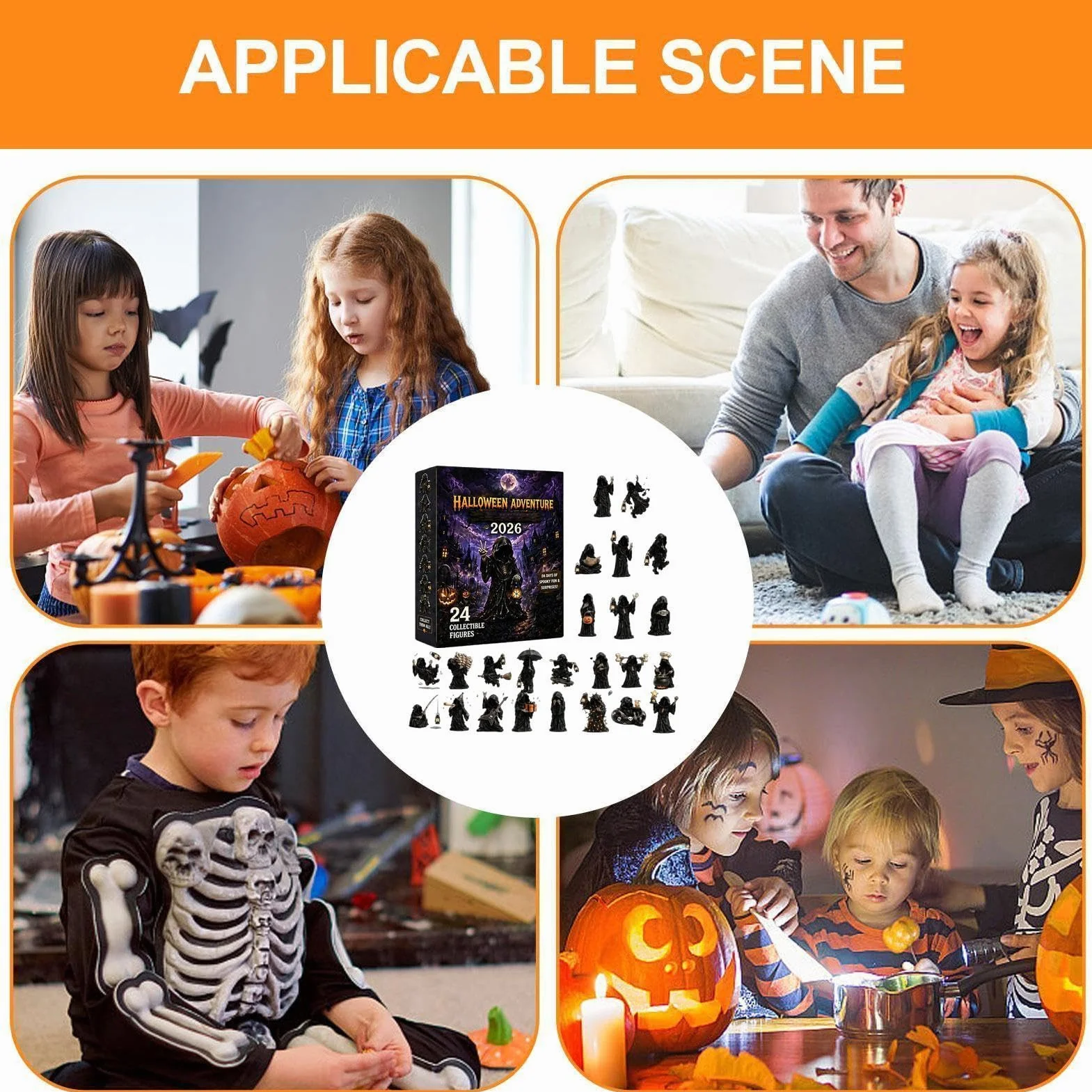 Calendario Cuenta Regresiva Halloween Con Figura Recuerdo Coleccionable | Calendario De Cuenta Regresiva Con De Fantasma Para Adultos Adolescentes Árbol Repisa Jardín