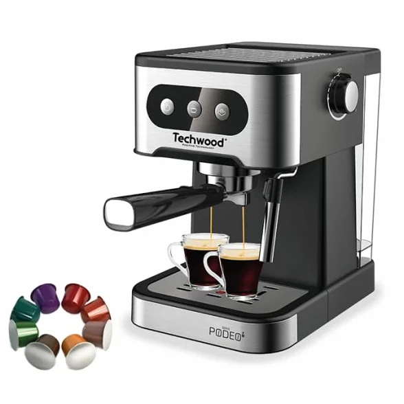 Techwood - Cafetera espresso TCA-156EXN