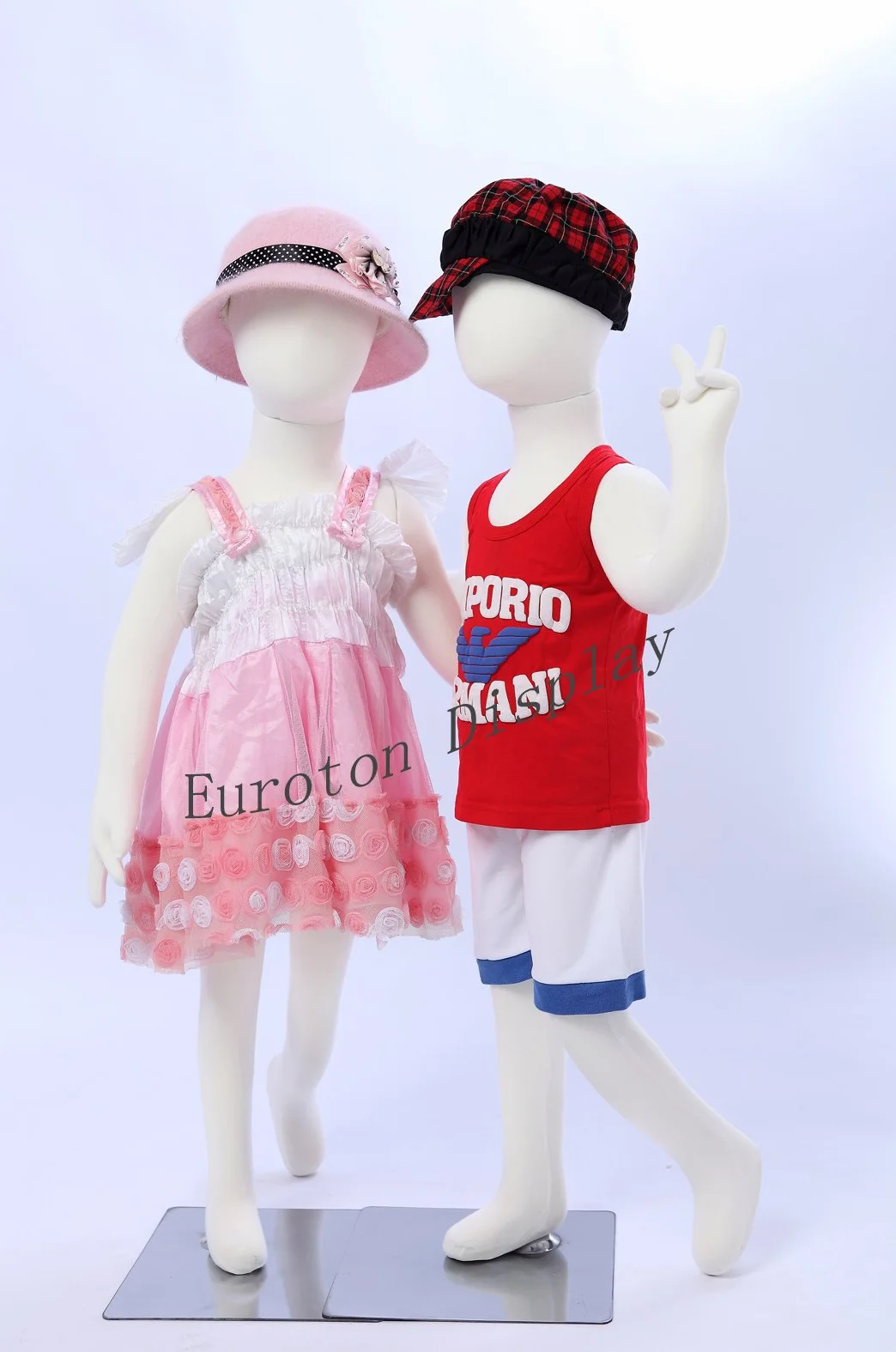 TonHan R4x2. 2 muñecas infantiles flexibles cuerpo maniquí maniquí tela de algodón