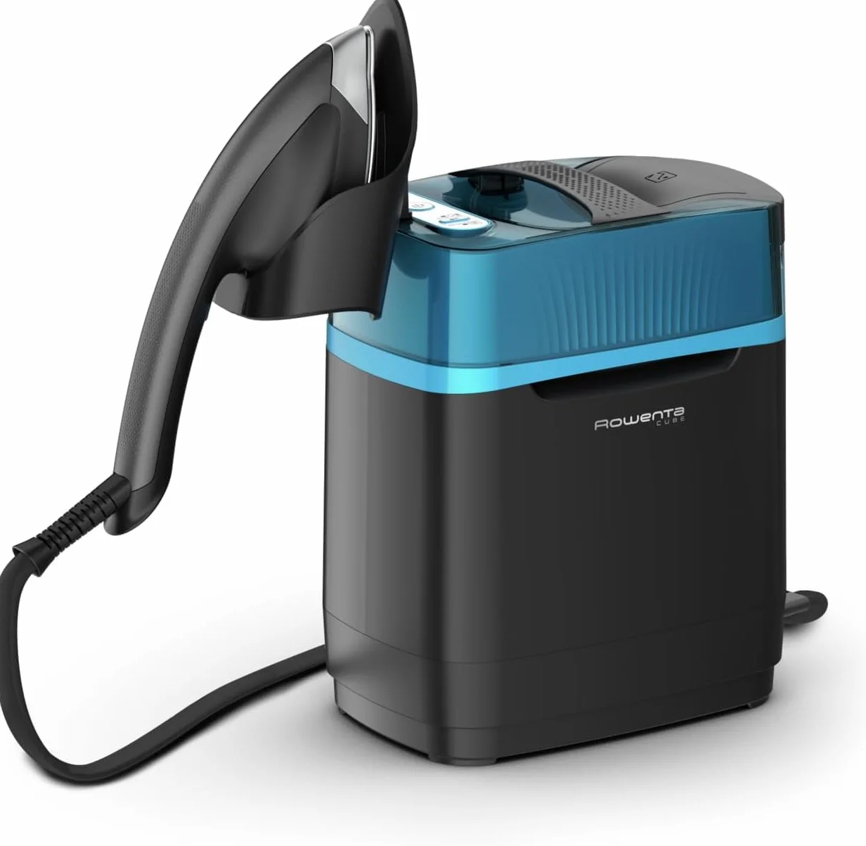 Rowenta Cube, Plancha de vapor vertical, Potencia de 2170 W | Elimina arrugas, olores y desinfecta, 5.8 Bares presión vapor, Depósito 1,1 L, Hasta 200 g/min, Sistema portátil, UR2020
