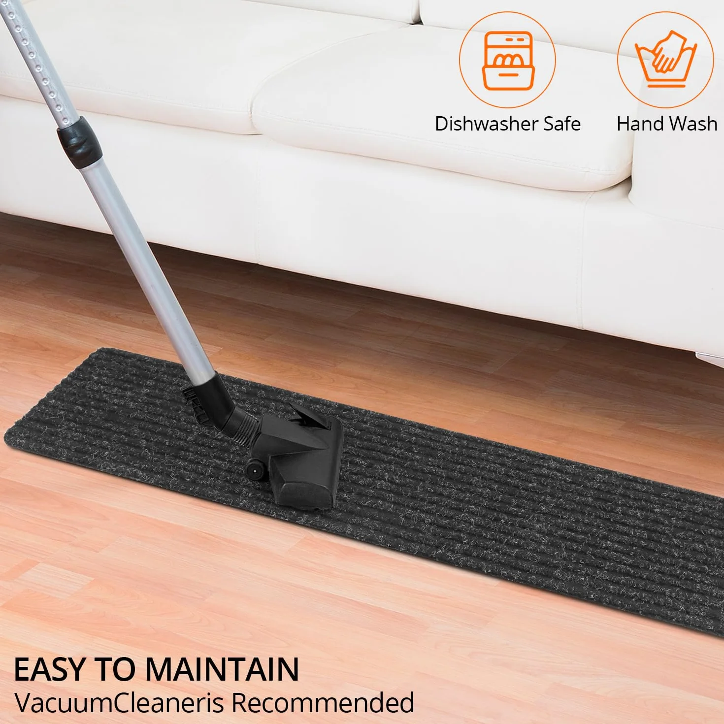 QWORK® Paquete de 15 Pisadas Antideslizantes 76x20 cm, Alfombras Autoadhesivas para Escaleras Interiores de Madera