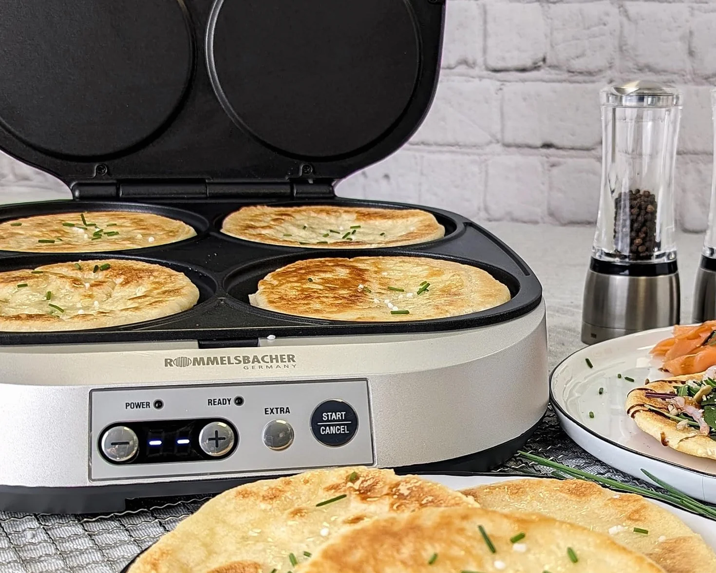 Rommelsbacher Pancake Maker 4 Baking Trace 13,5cm PC 1800 (PC 1800)