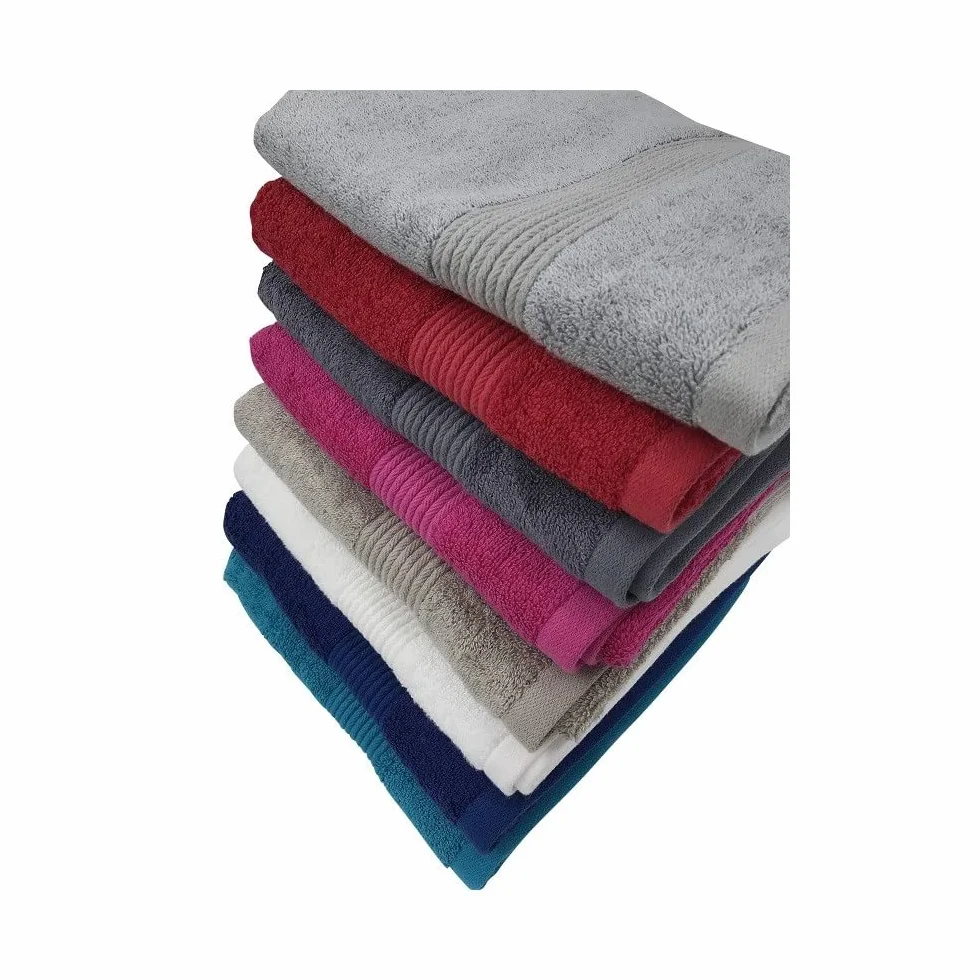 Alpes Blanc Pack de 2 Toallas de Baño Grandes de Algodón y Bambú, 600 g/m², Colores de Bambú, Topo, Tamaños de Servilletas, 100 x 150 cm