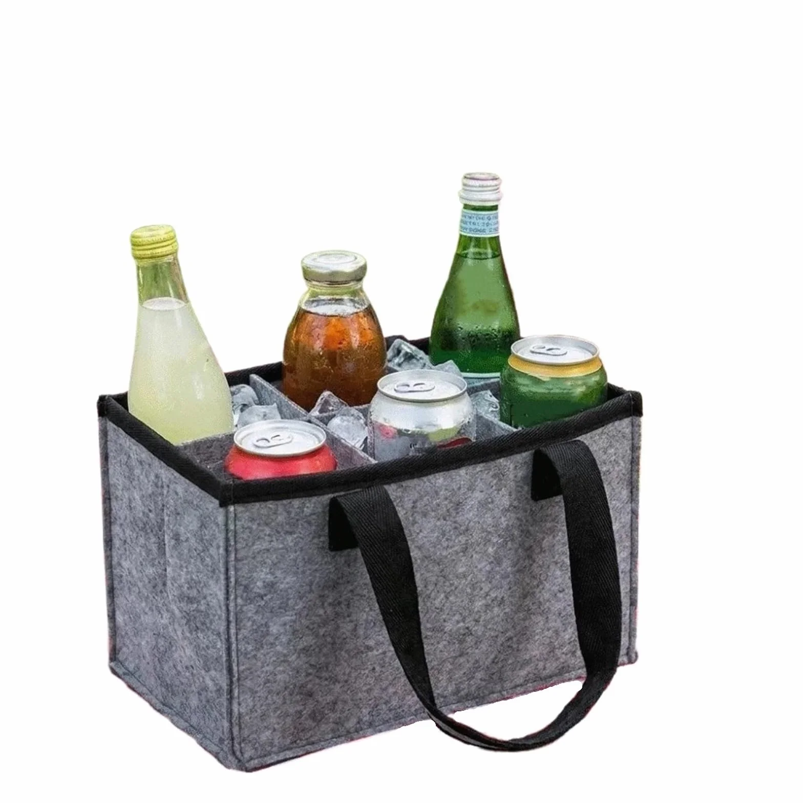 Soporte for Bolsa De Mano for Botella Vino Fieltro, 2 Piezas con Asa