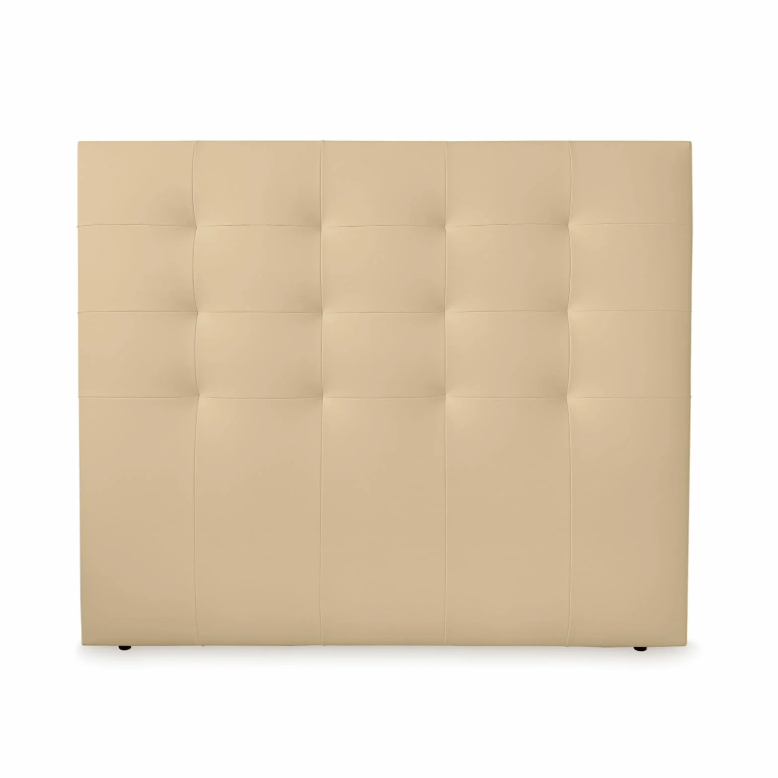 Duérmete Online, Cabecero Modelo Napoli Acolchado, Tapizado en Polipiel de Alta Gama, Medidas: 145 x 120 cm (para Cama de 135 y 140) Beige