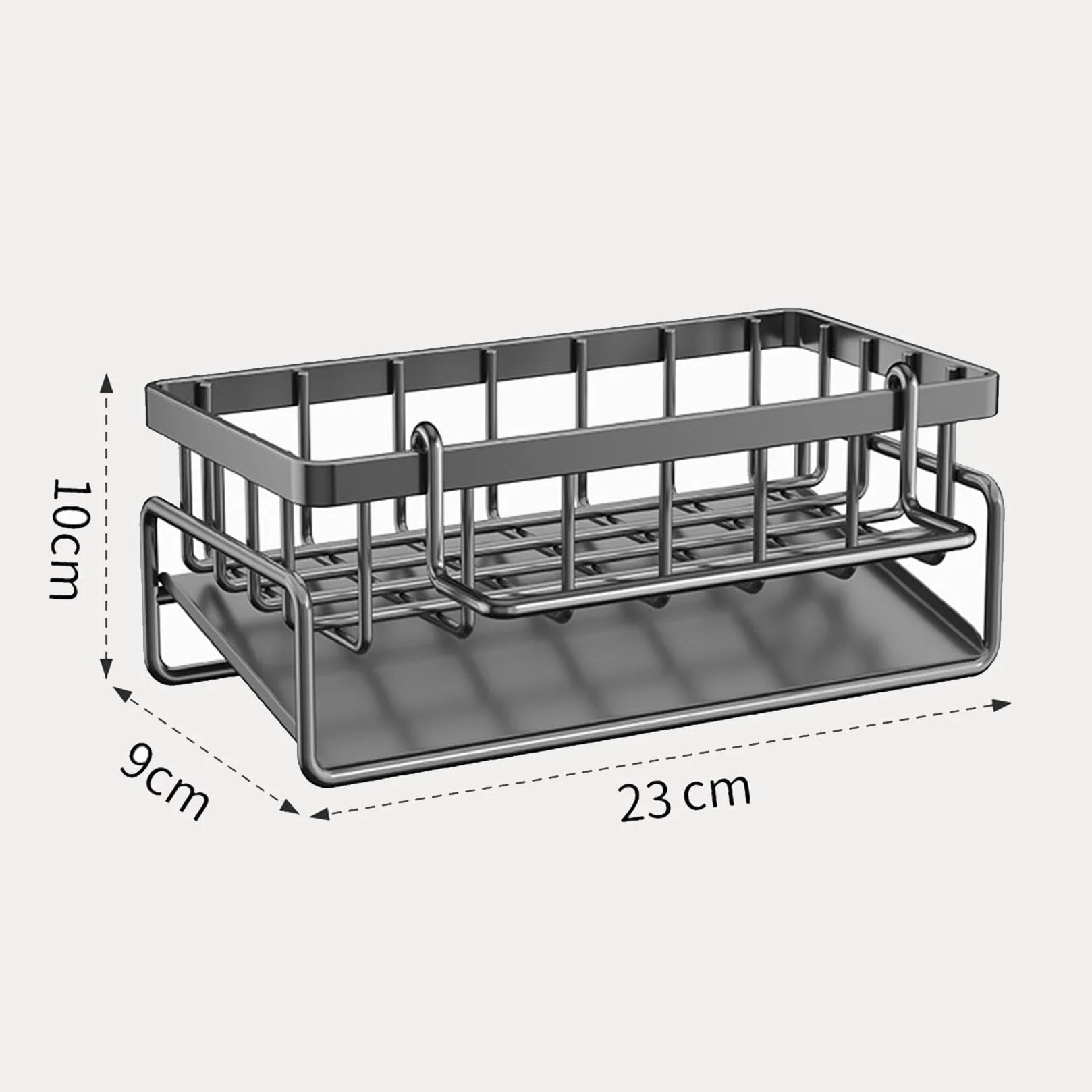 ViWaVee Organizador Cocina con Bandeja de Drenaje Autodrenante Negra