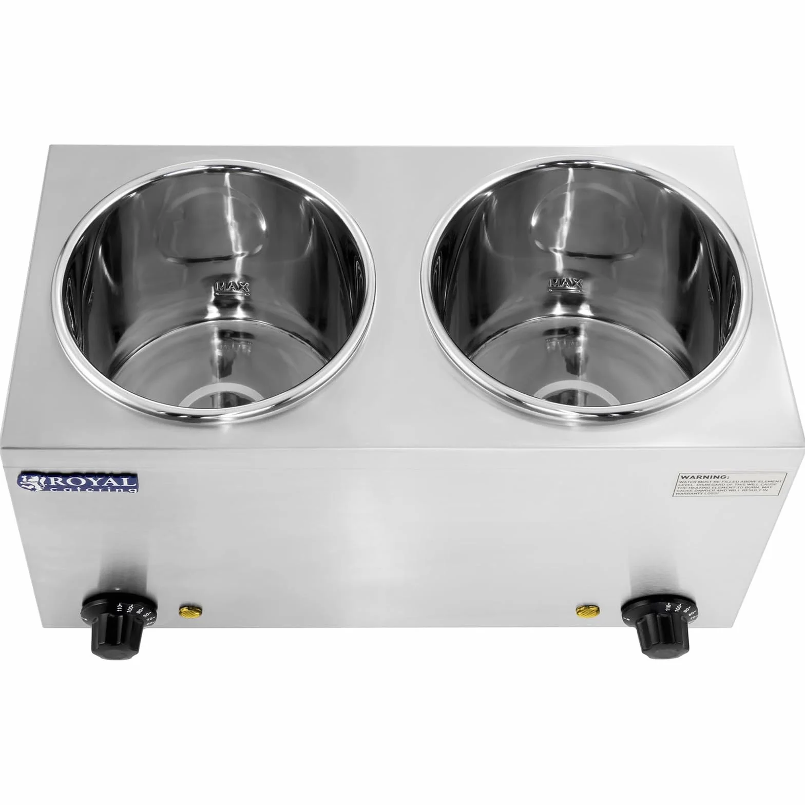 Royal Catering RCBM-2/4R Baño María Hotpot 2 x 2,75 L 300 W