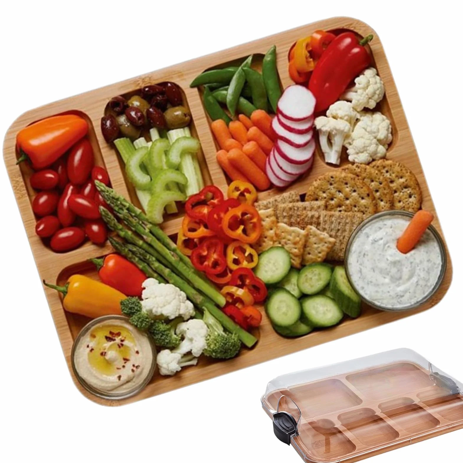 Tabla de charcutería cubierta de madera, bandeja de embutidos elegante 15x11 pulgadas, sartén versátil para queso